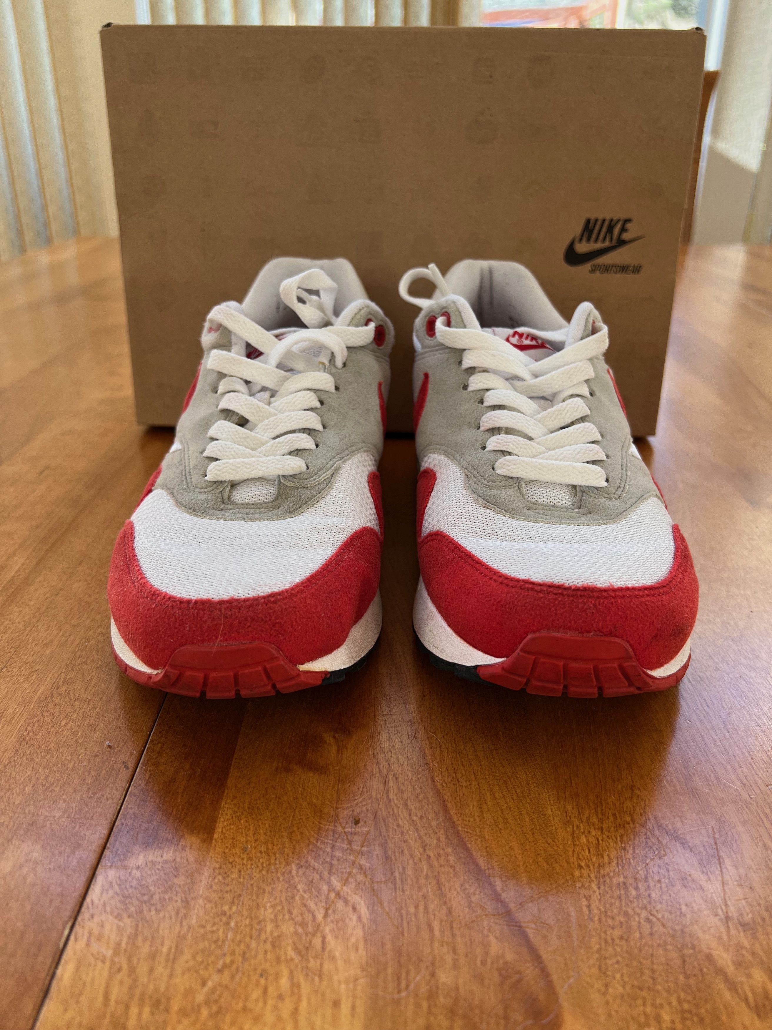Nike Vintage Nike Air Max 1 QS Sport Red 2009 Sneakers Size US 10 / EU 43 - 3 Thumbnail