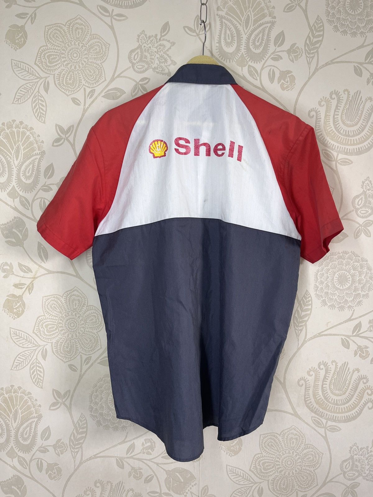 Uniform Wares × Vintage Shell Workers Uniform Racing Shirts Button Up Vintage 1990s Size US L / EU 52-54 / 3 - 17 Thumbnail