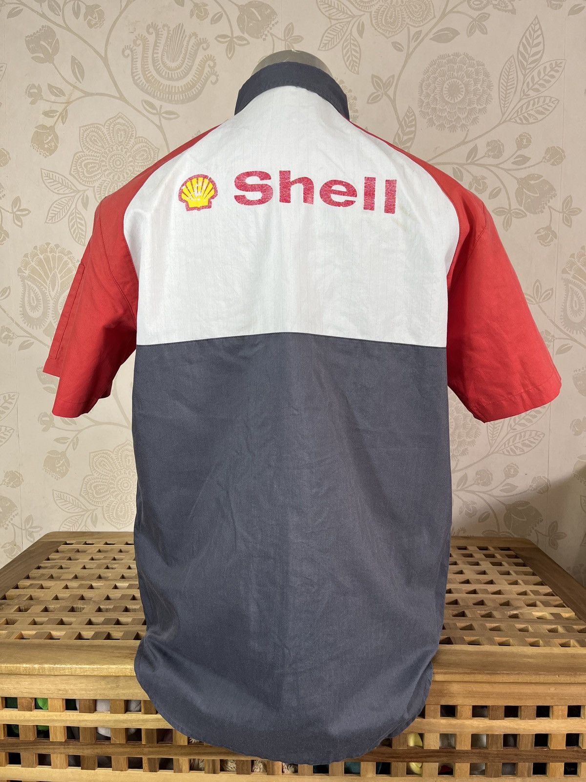 Uniform Wares × Vintage Shell Workers Uniform Racing Shirts Button Up Vintage 1990s Size US L / EU 52-54 / 3 - 2 Thumbnail