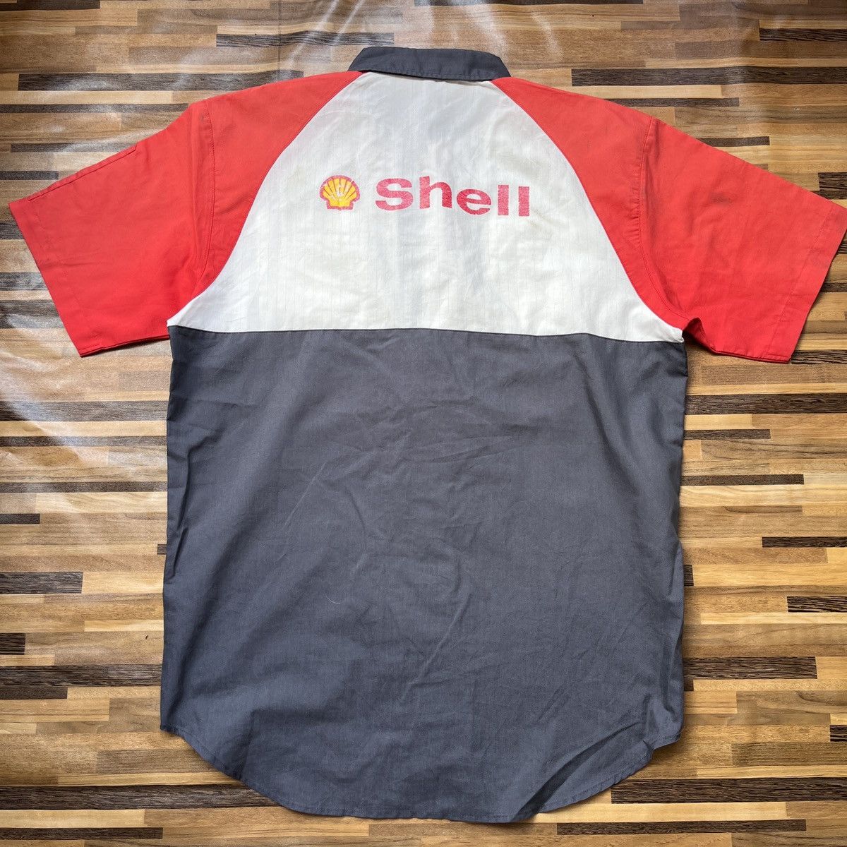 Uniform Wares × Vintage Shell Workers Uniform Racing Shirts Button Up Vintage 1990s Size US L / EU 52-54 / 3 - 15 Thumbnail