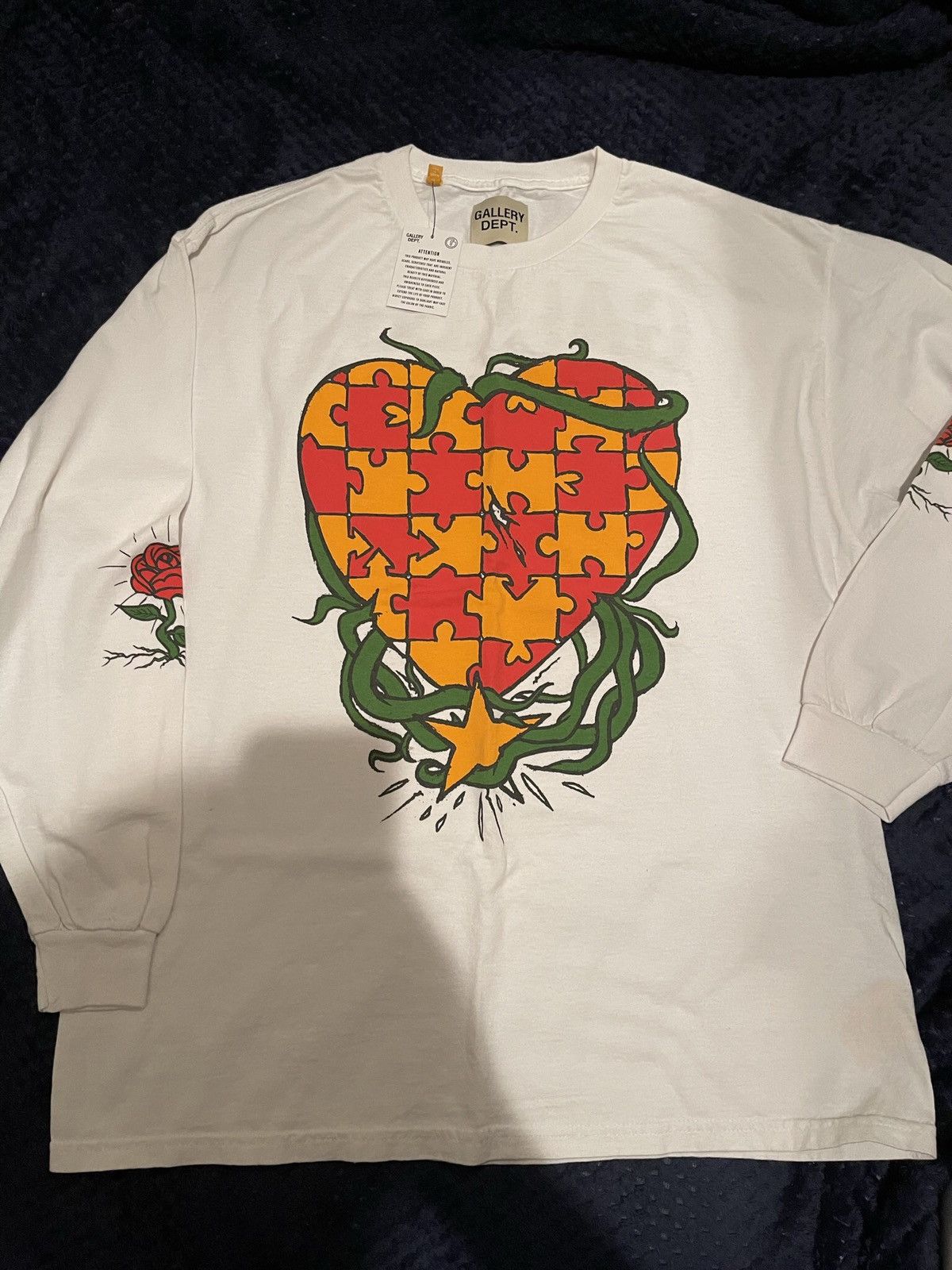 Gallery Dept. Puzzle Heart buy L/S Tee White