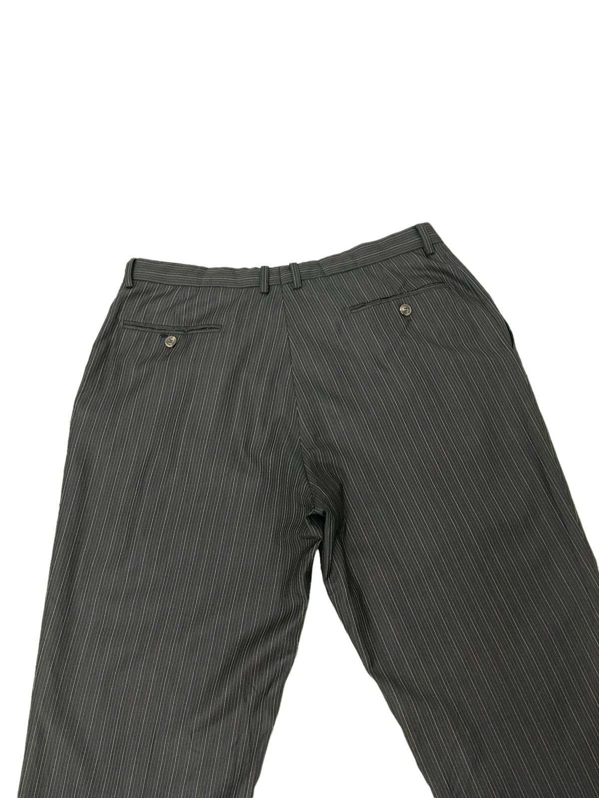 Versace Versace Collection Silk Wool Trouser Pinstriped Regular 7🟦 Size US 34 / EU 50 - 12 Thumbnail