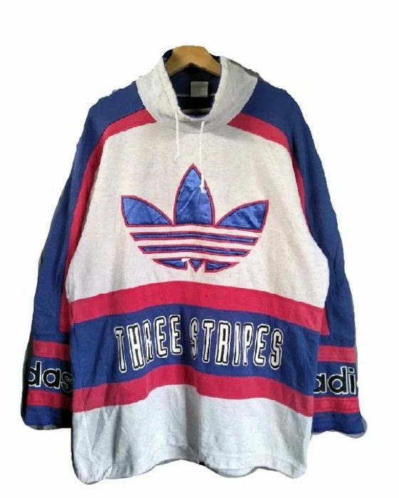 Adidas 🔥 CRAZY PIECE ! HARD TO FIND ! ADIDAS BIG LOGO HOODIE Size US L / EU 52-54 / 3 - 1 Thumbnail