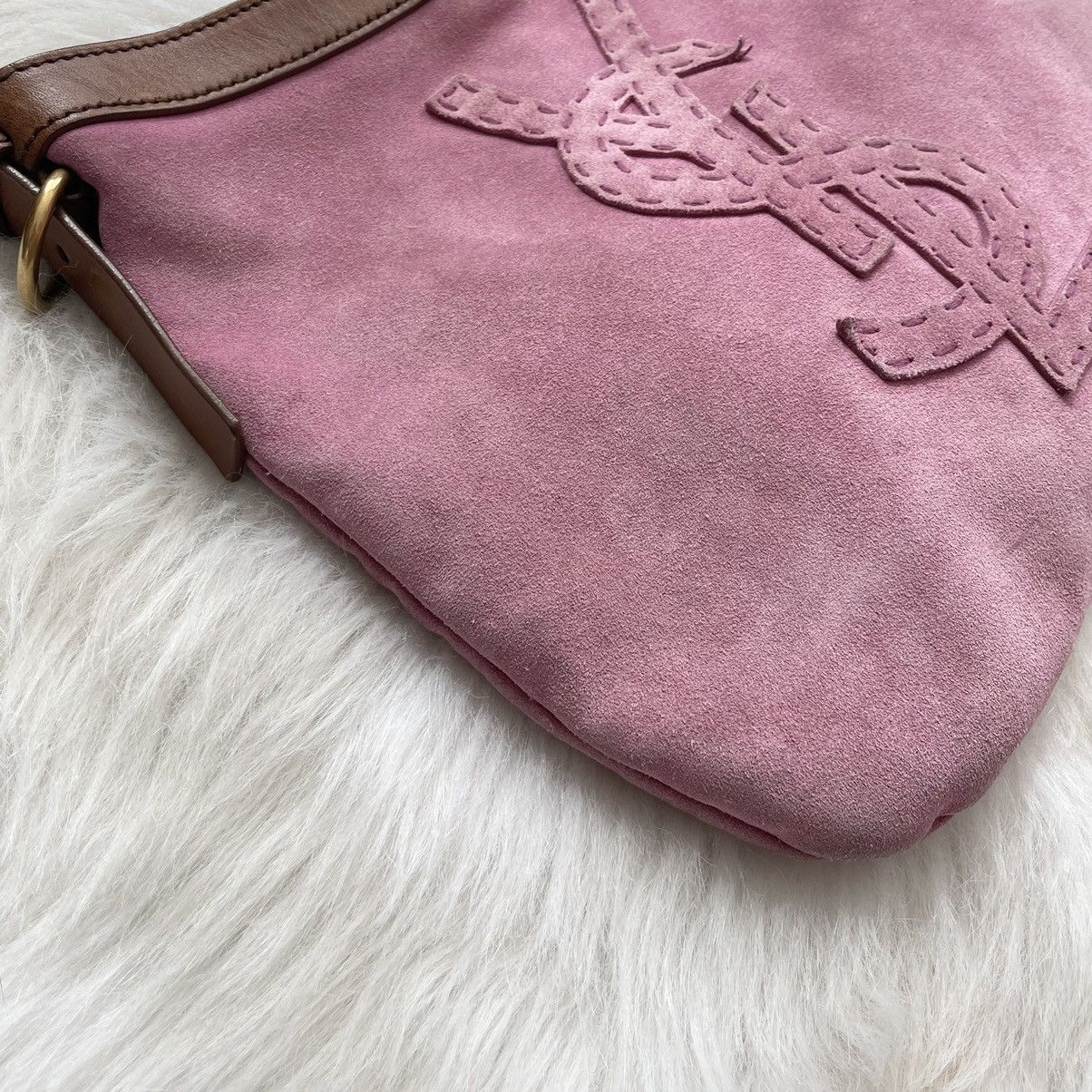Yves Saint Laurent Ysl yves saint Laurent vintage pink suede shoulder bag Size ONE SIZE - 8 Thumbnail