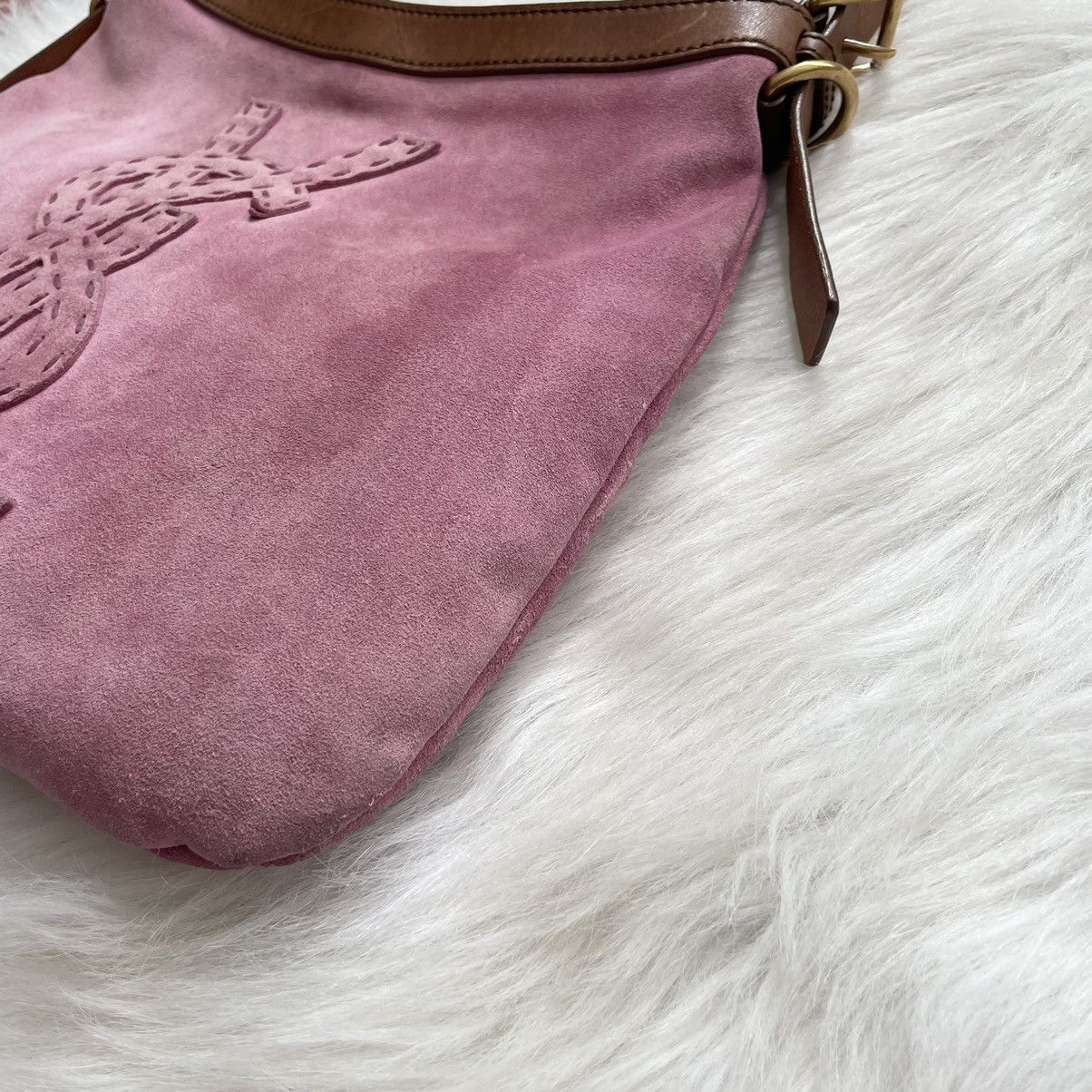 Yves Saint Laurent Ysl yves saint Laurent vintage pink suede shoulder bag Size ONE SIZE - 9 Thumbnail