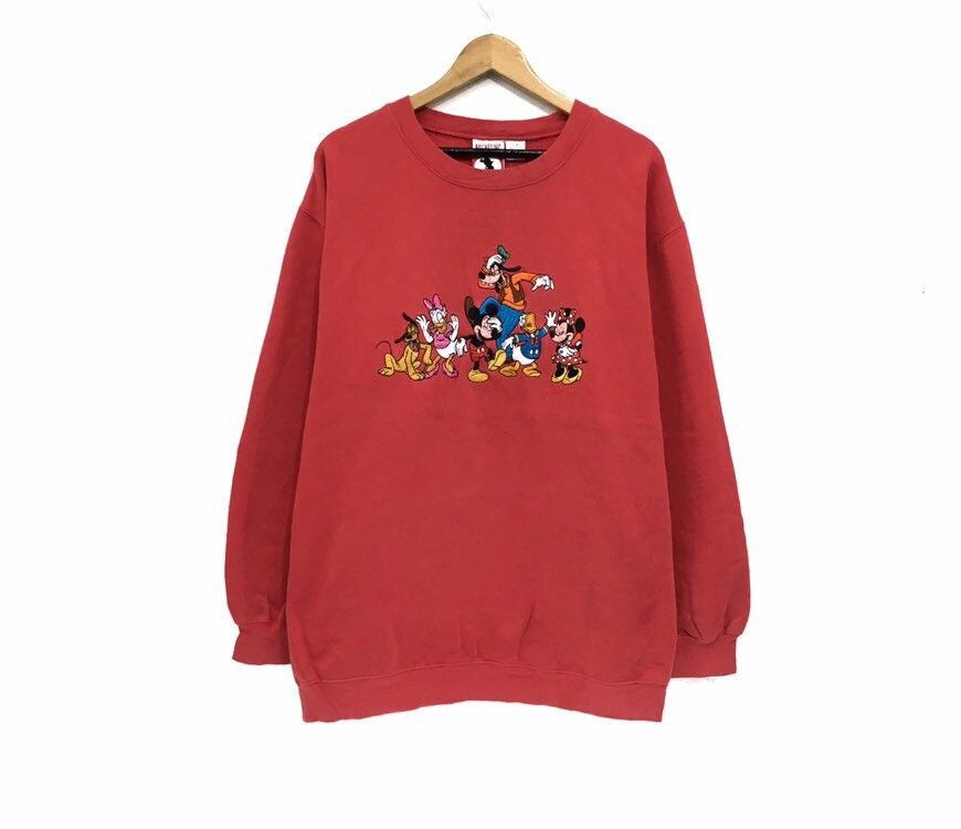 Mickey Family Crewneck Sweatshirt Embroidery Big Logo