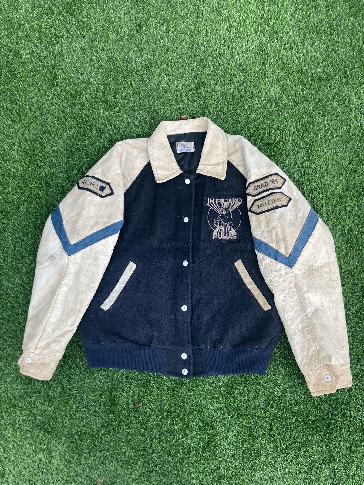 Puma × Vintage VINTAGE PUMAS VARSITY JACKET Size US XL / EU 56 / 4 - 1 Thumbnail