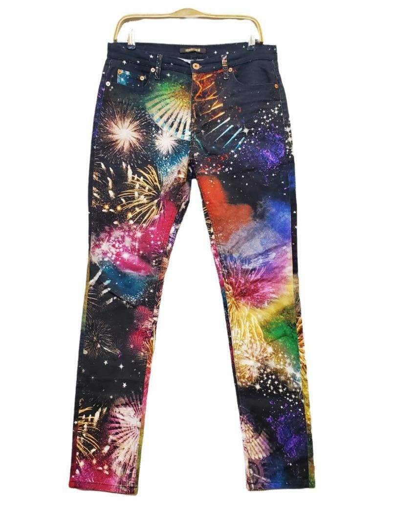 Roberto Cavalli Fireworks Multi Colors Jeans