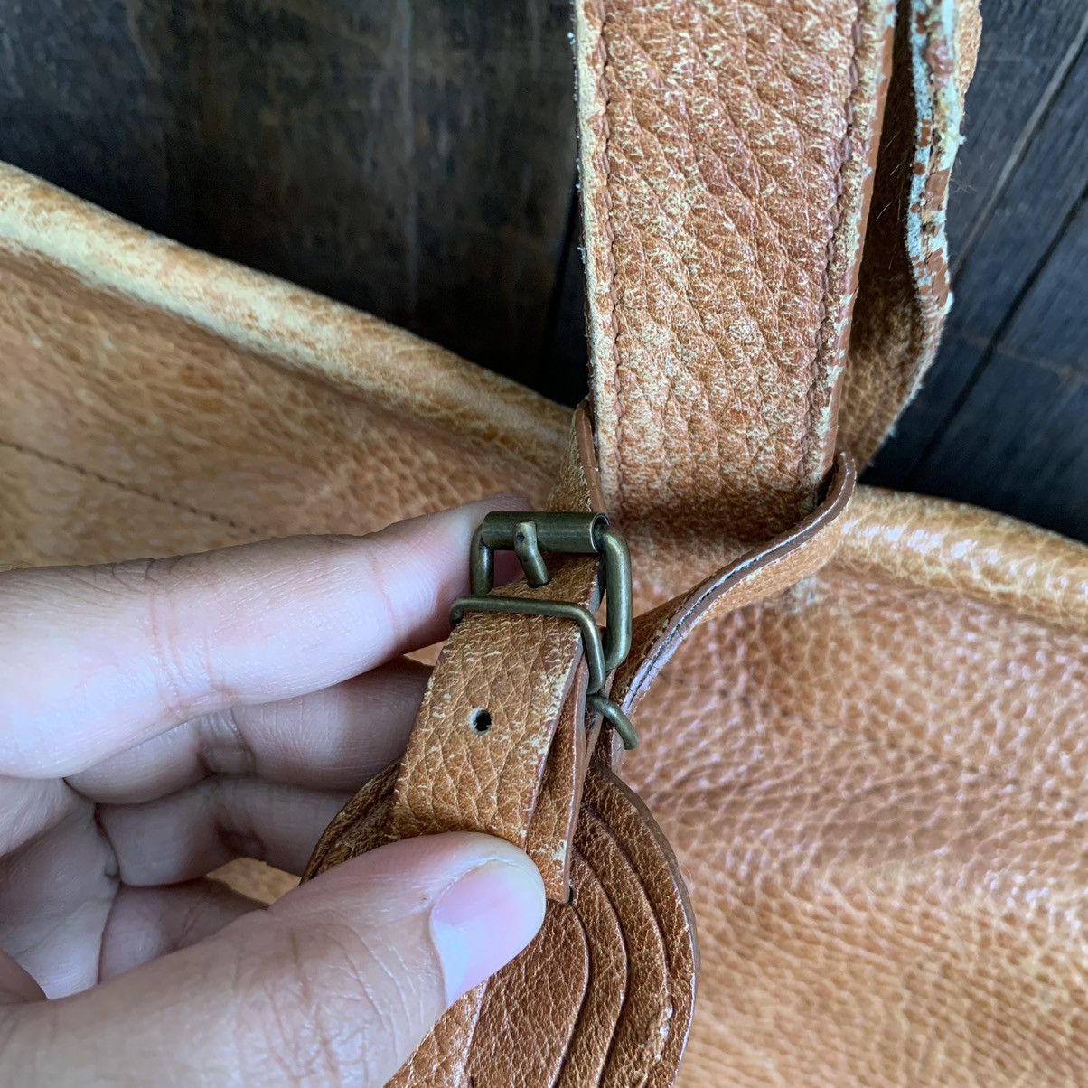 Genuine Leather Ralph Lauren Leather Messenger Bag Size ONE SIZE - 6 Thumbnail