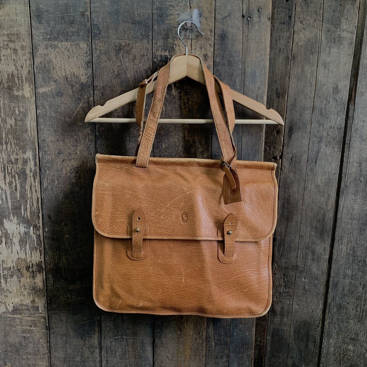 Genuine Leather Ralph Lauren Leather Messenger Bag Size ONE SIZE - 2 Thumbnail