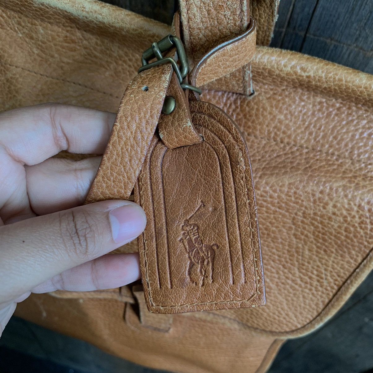 Genuine Leather Ralph Lauren Leather Messenger Bag Size ONE SIZE - 5 Thumbnail