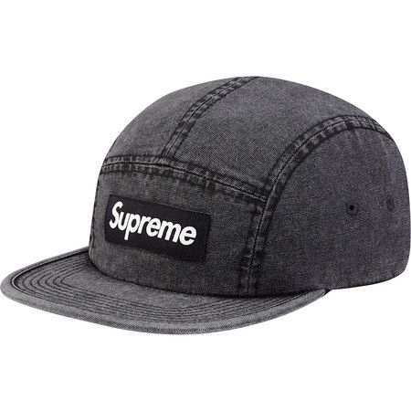 Supreme washed canvas camp cap black | Grailed