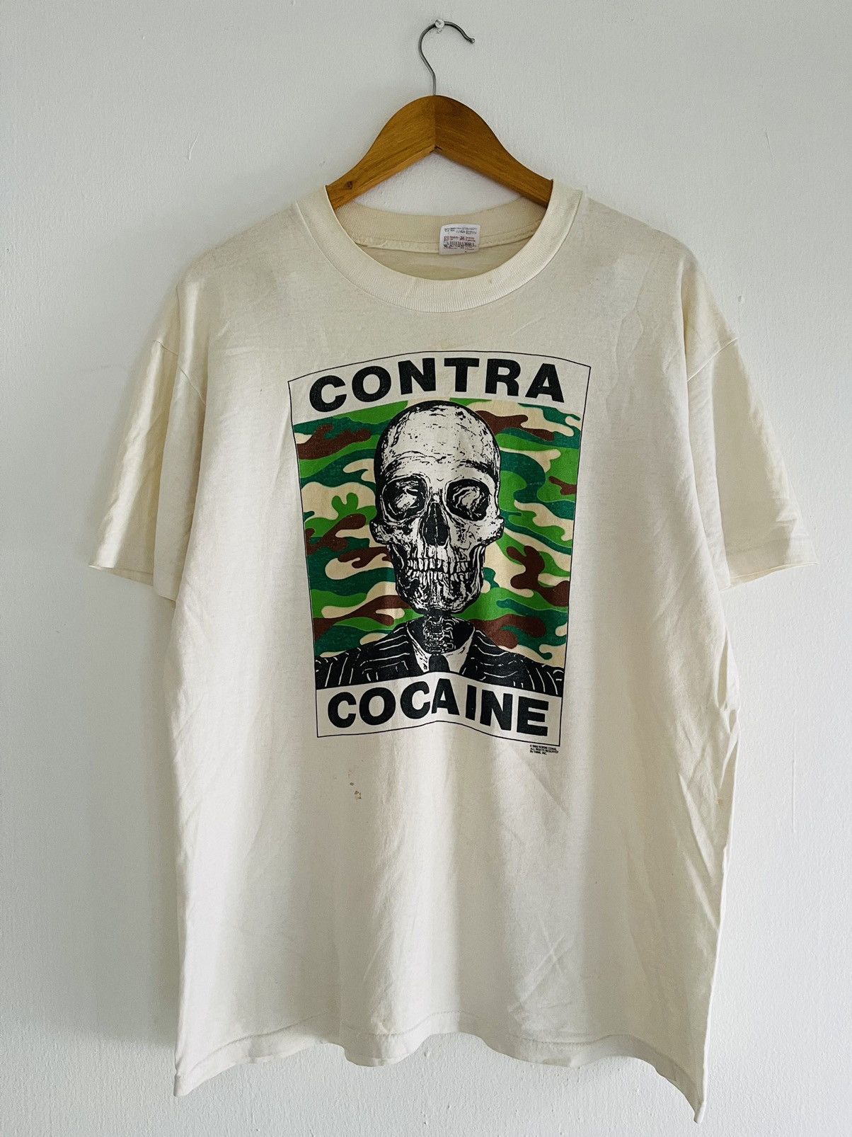 Vintage Contra Cocaine “Robbie Conal 1988 Propagada