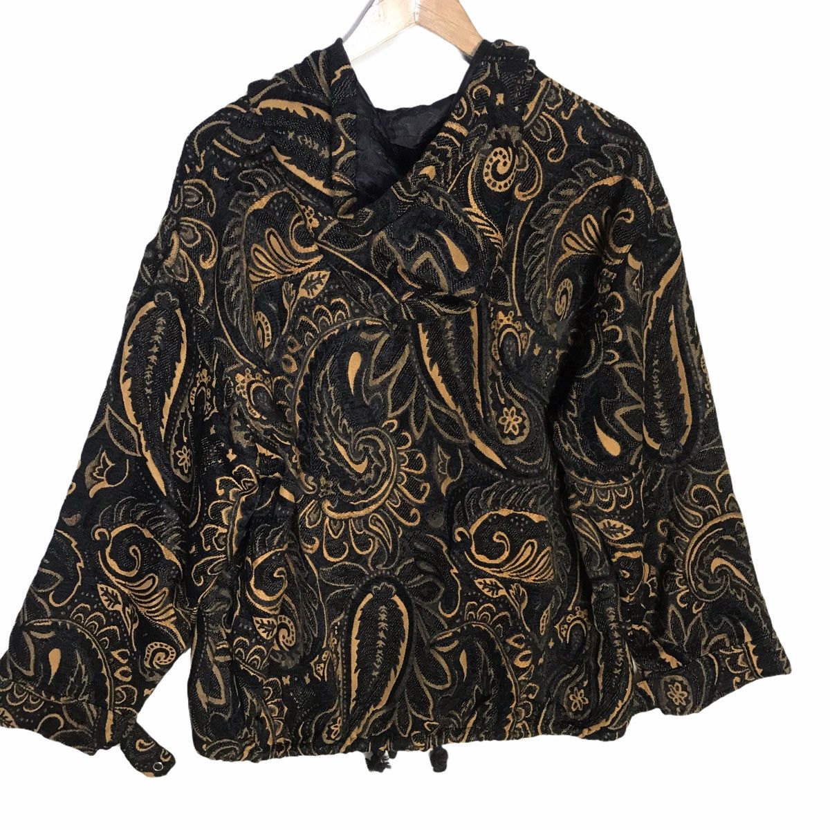 Japanese Brand Unseld full pairsley embroidered hooded zip up jacket Size US M / EU 48-50 / 2 - 2 Thumbnail