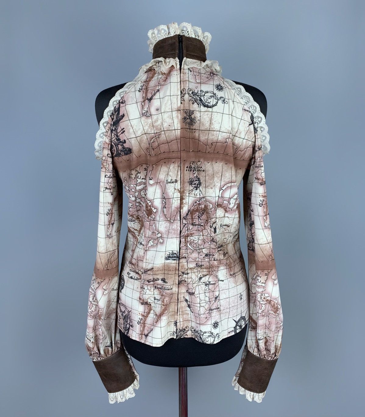 Lip Service Vintage Lip Service Gothic Pictorial Map Shirt Sz M Women’s Size M / US 6-8 / IT 42-44 - 8 Thumbnail