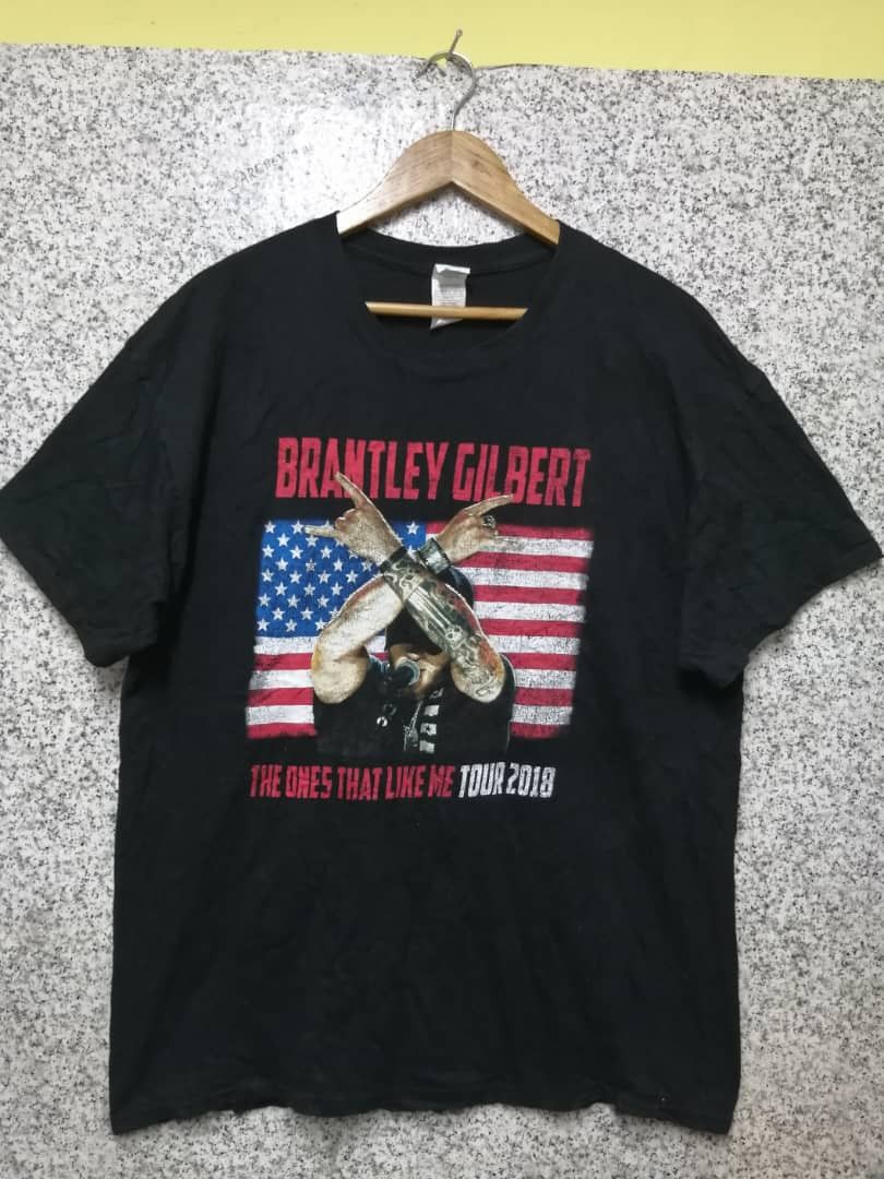 Band Tees × Vintage Brantley Gilbert Stone Cold Country Shirt Concert Tour Tee Size US L / EU 52-54 / 3 - 1 Thumbnail