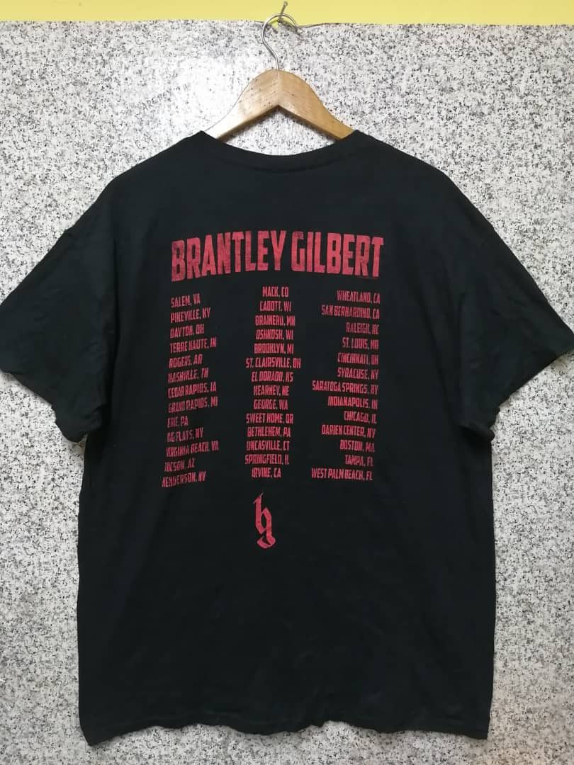 Band Tees × Vintage Brantley Gilbert Stone Cold Country Shirt Concert Tour Tee Size US L / EU 52-54 / 3 - 2 Thumbnail