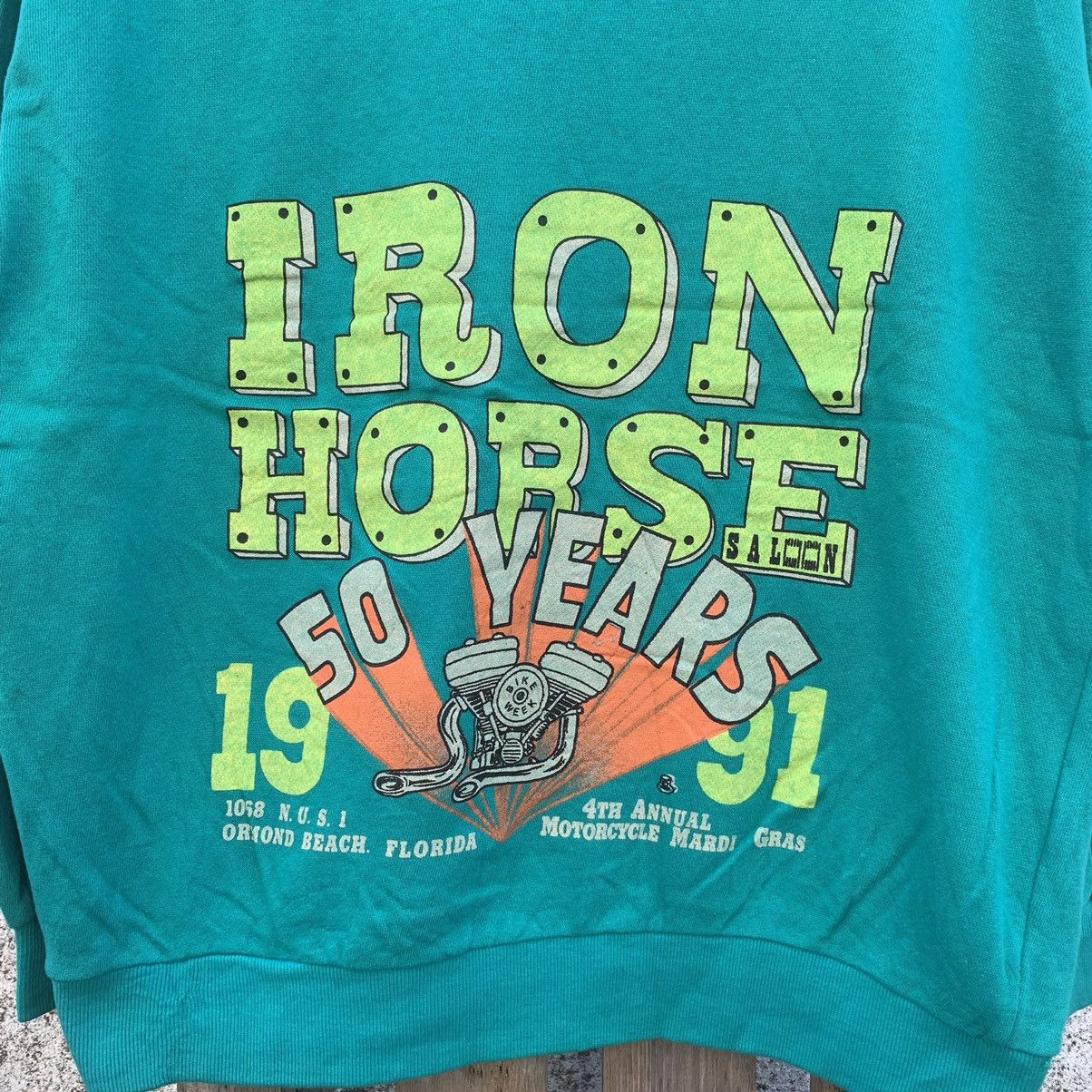 Japanese Brand Bike Week 1991 Iron Horse Sweater Cropped Jumper Pullover Size L / US 10 / IT 46 - 6 Thumbnail
