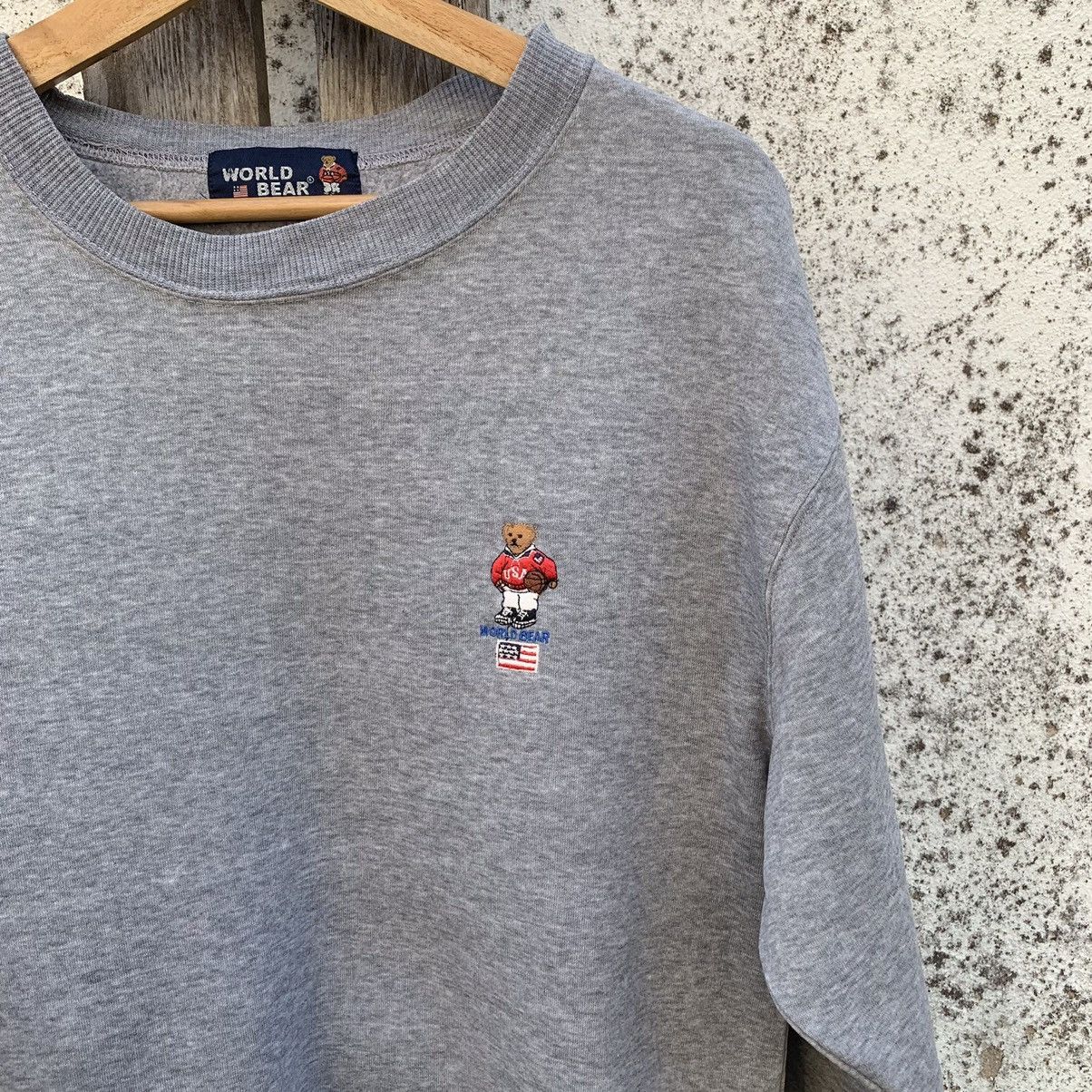 Japanese Brand World Bear Small Logo Crewneck Sweater Jumper Pullover Size US M / EU 48-50 / 2 - 3 Thumbnail