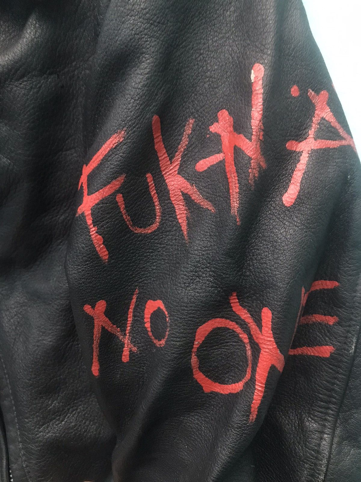 Vintage Double Colar Leather Jacket Custom Painting Size US S / EU 44-46 / 1 - 5 Thumbnail