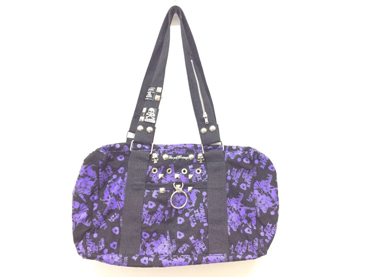 Japanese Brand Skull Print Duffle Bag Size ONE SIZE - 3 Thumbnail