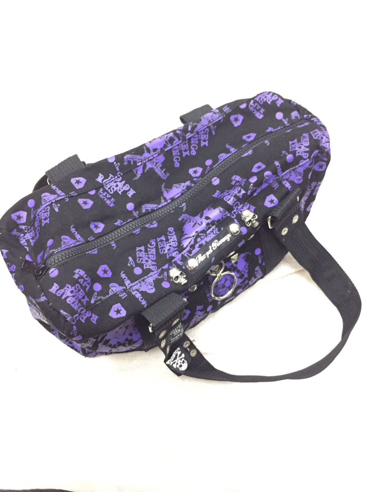 Japanese Brand Skull Print Duffle Bag Size ONE SIZE - 7 Thumbnail
