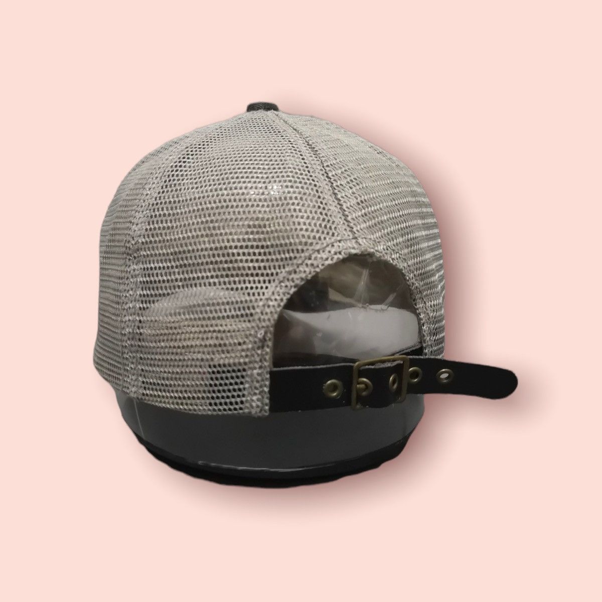 Japanese Brand No. 7 DISTRESSED DENIM TRUCKER LEATHER STRAPBACK Size ONE SIZE - 9 Thumbnail