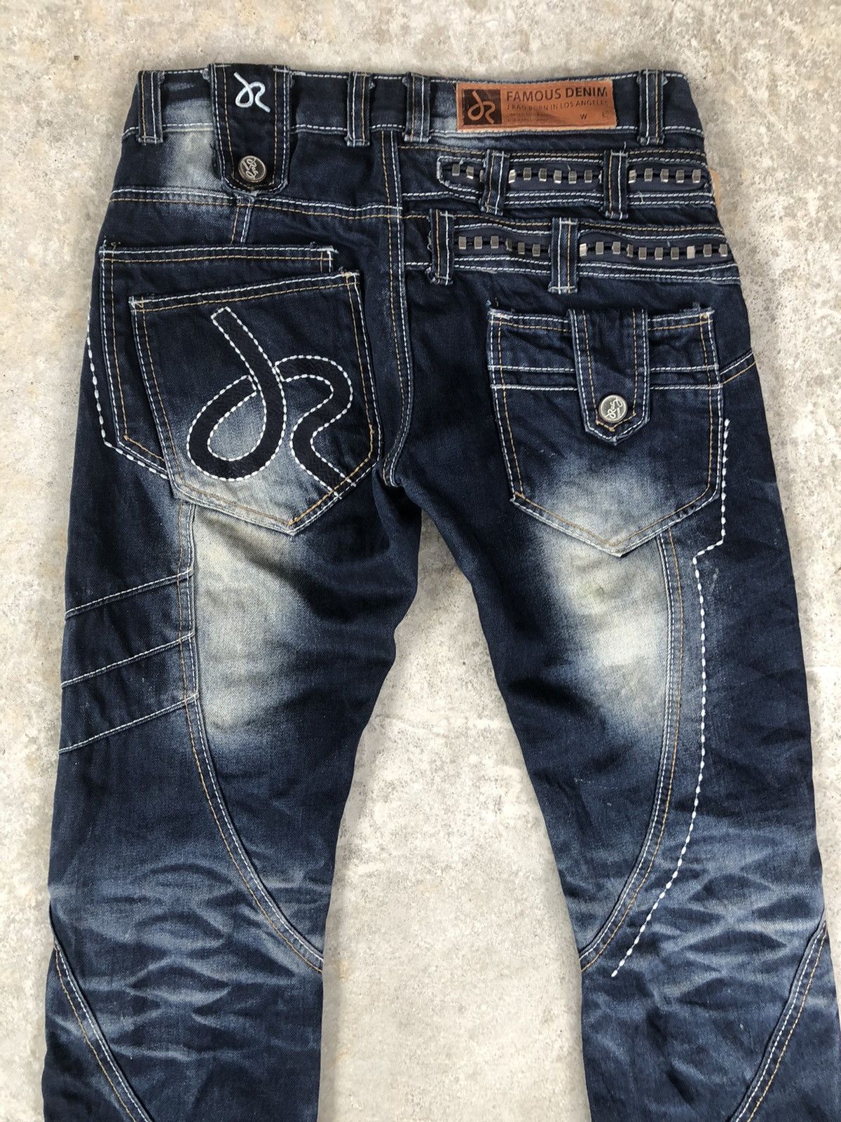 Who Decides War JRag Double Waist Embroidered Denim Size US 31 - 8 Thumbnail