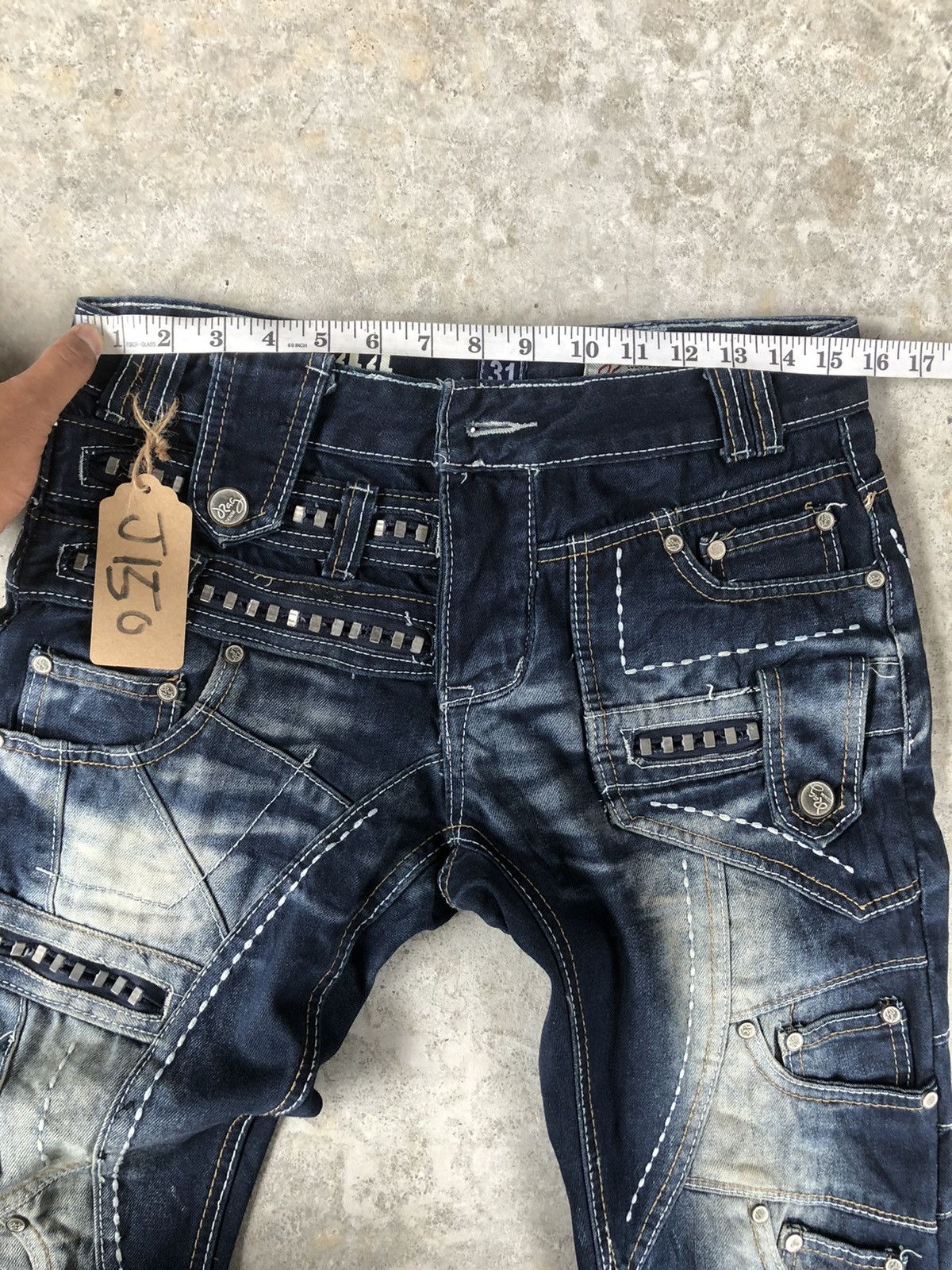 Who Decides War JRag Double Waist Embroidered Denim Size US 31 - 18 Thumbnail