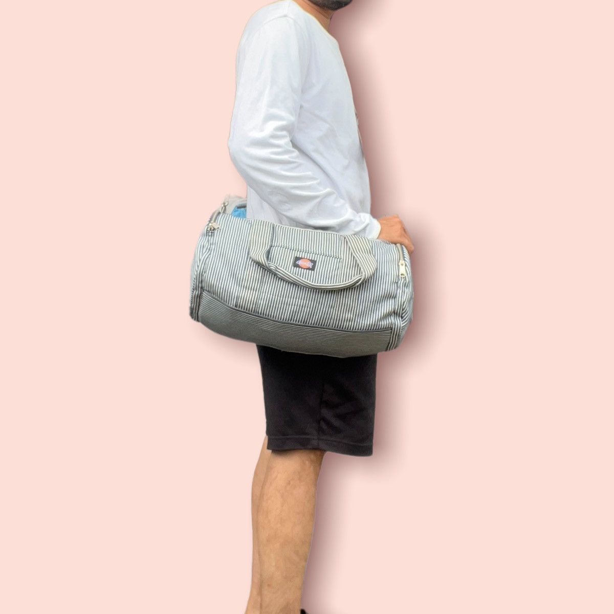 Dickies × Japanese Brand × Takeo Kikuchi DICKIES X TAKEO KIKUCHI HICKORY STRIPES DUFFLE BAG Size ONE SIZE - 1 Thumbnail