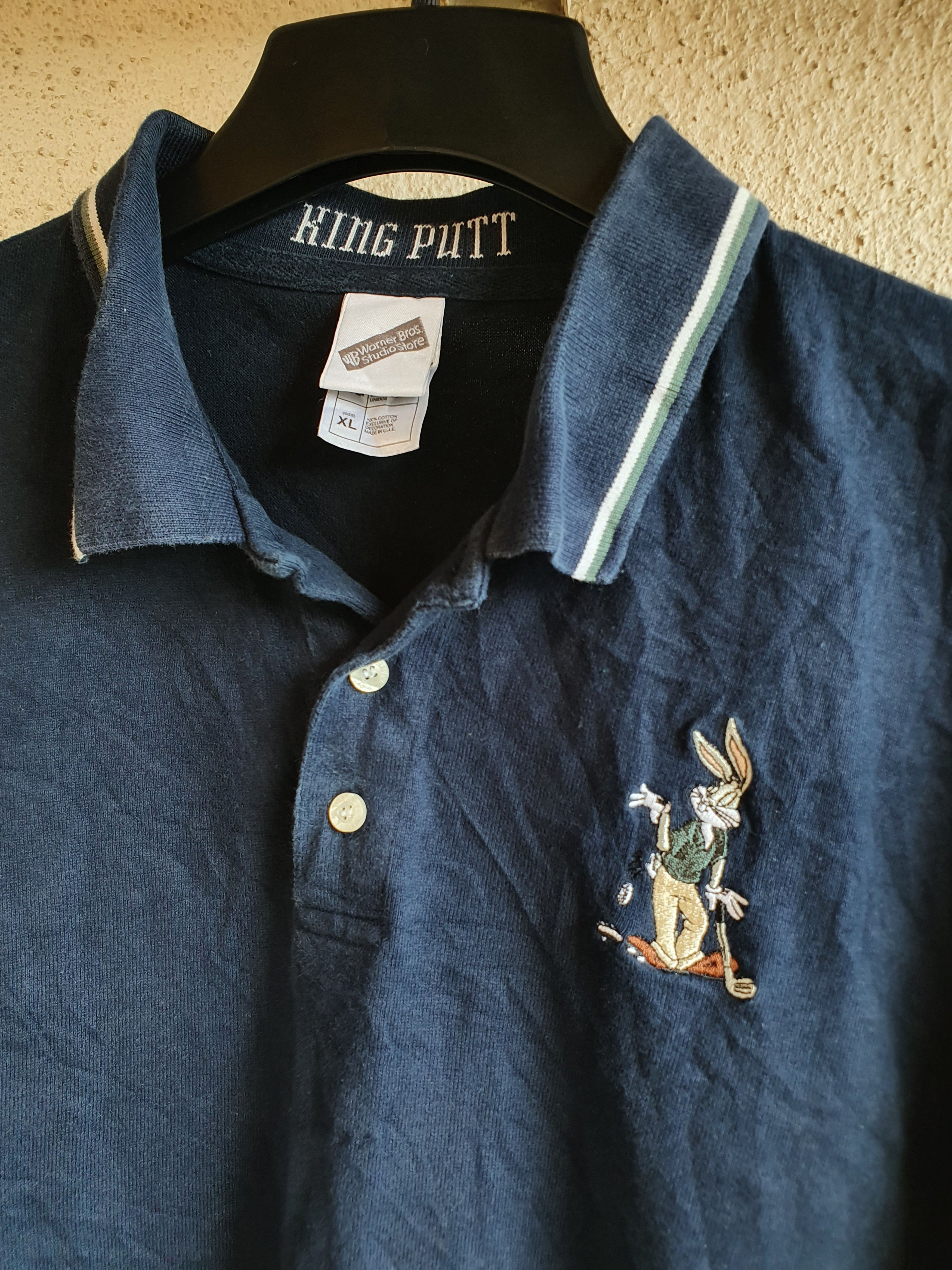 Vintage × Warner Bros Looney Tunes Warner Bros Bugs Bunny Vtg 1999 polo tee,sz XL Size US XL / EU 56 / 4 - 1 Thumbnail