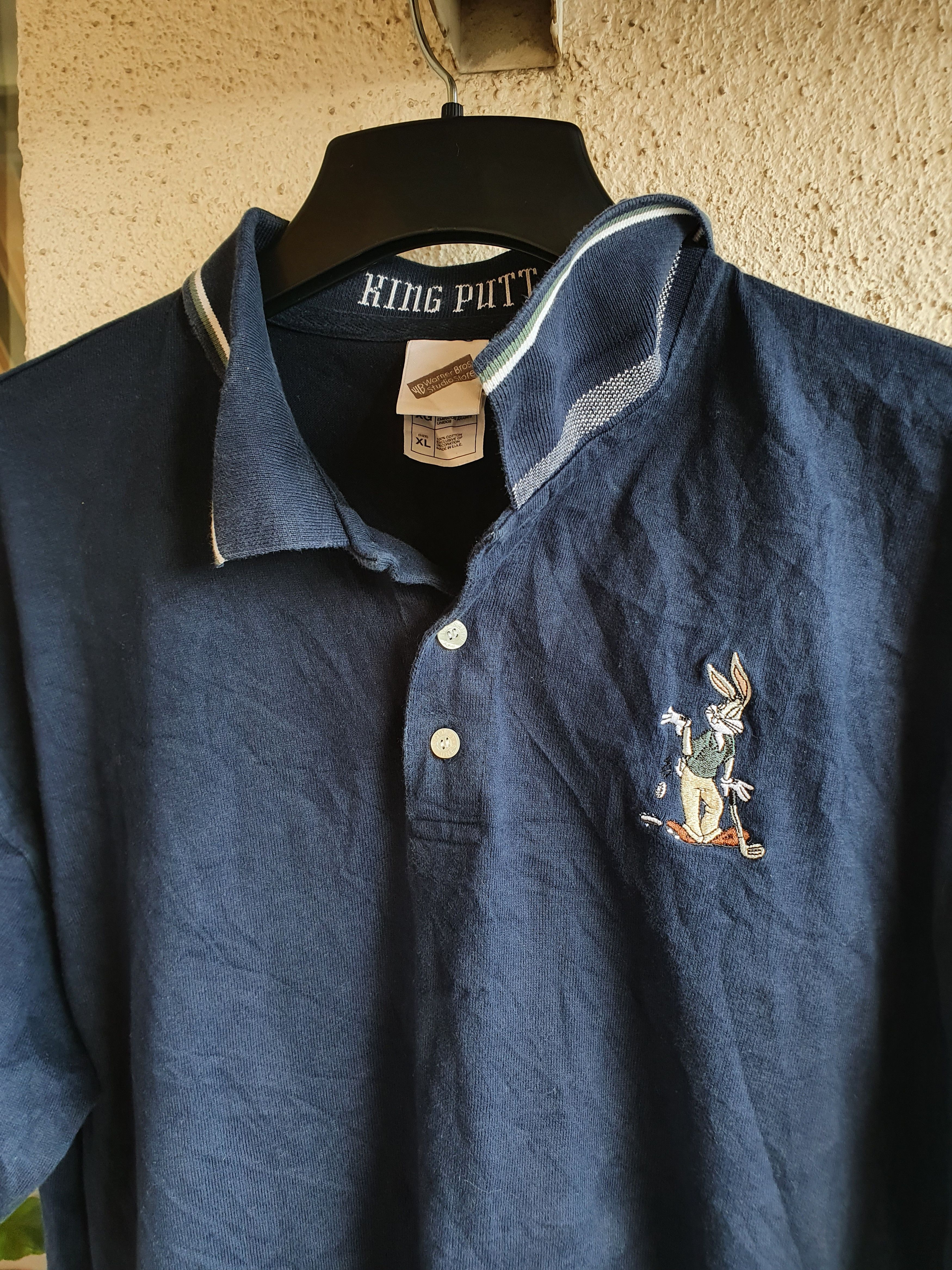Vintage × Warner Bros Looney Tunes Warner Bros Bugs Bunny Vtg 1999 polo tee,sz XL Size US XL / EU 56 / 4 - 10 Thumbnail