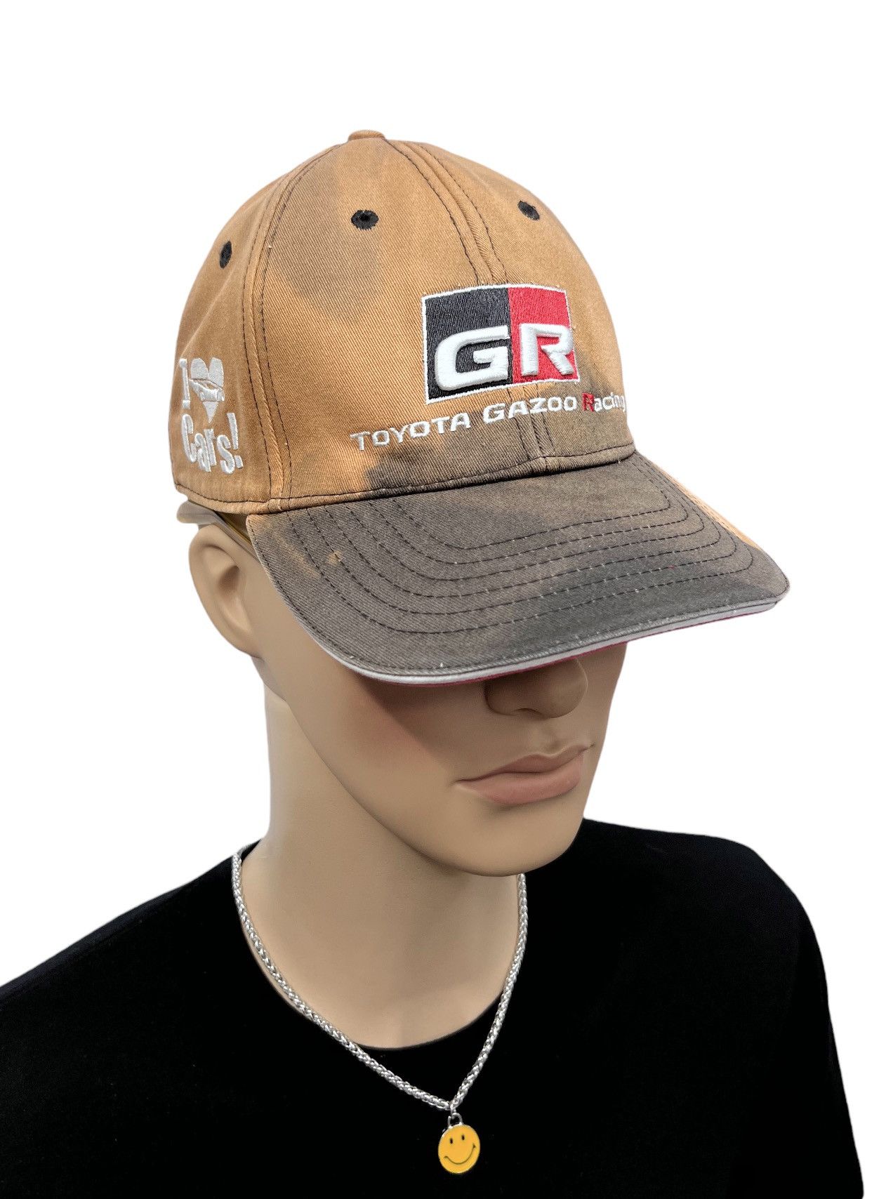 image of Trd Tom’S Vintage Toyota Gazoo Racing Japan Bleach Wash Hat in Brown Bleach Wash, Men's