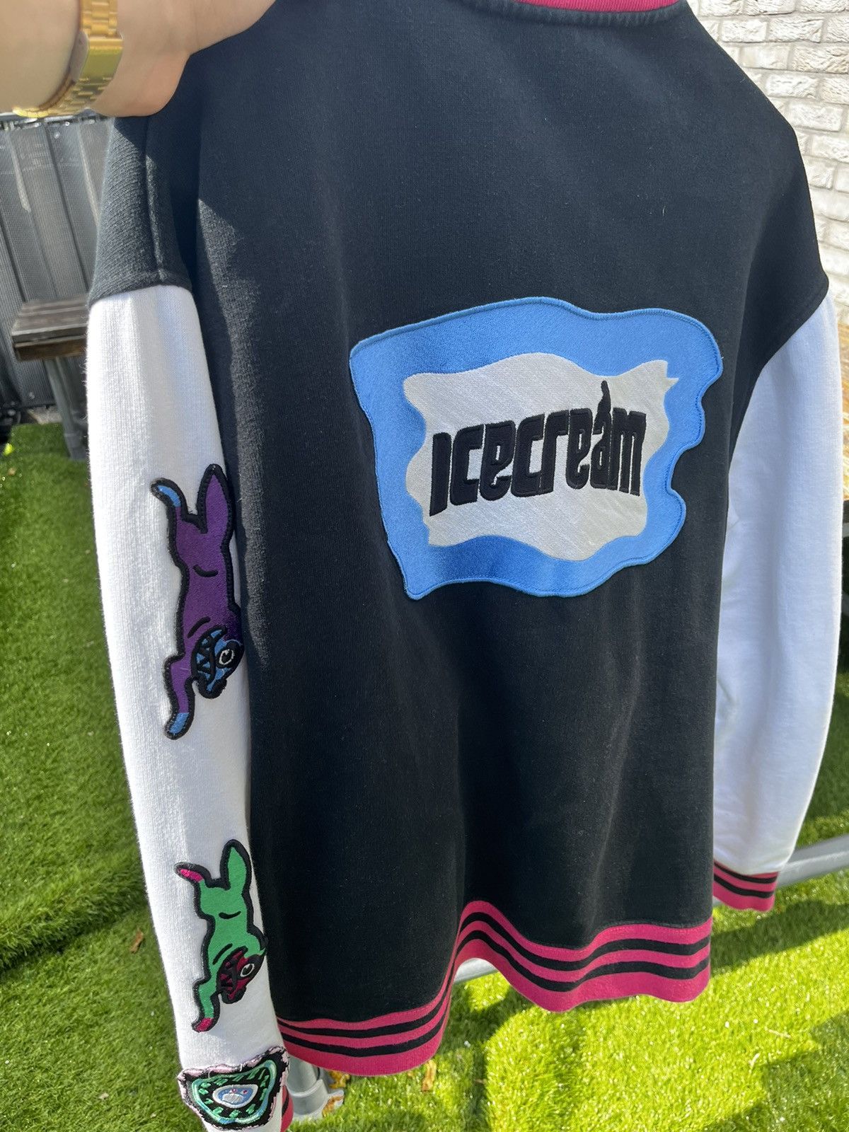 Billionaire Boys Club × Icecream BBC ice cream baseball/varsity jacket, Running Dogs, Pharell Size US L / EU 52-54 / 3 - 6 Thumbnail
