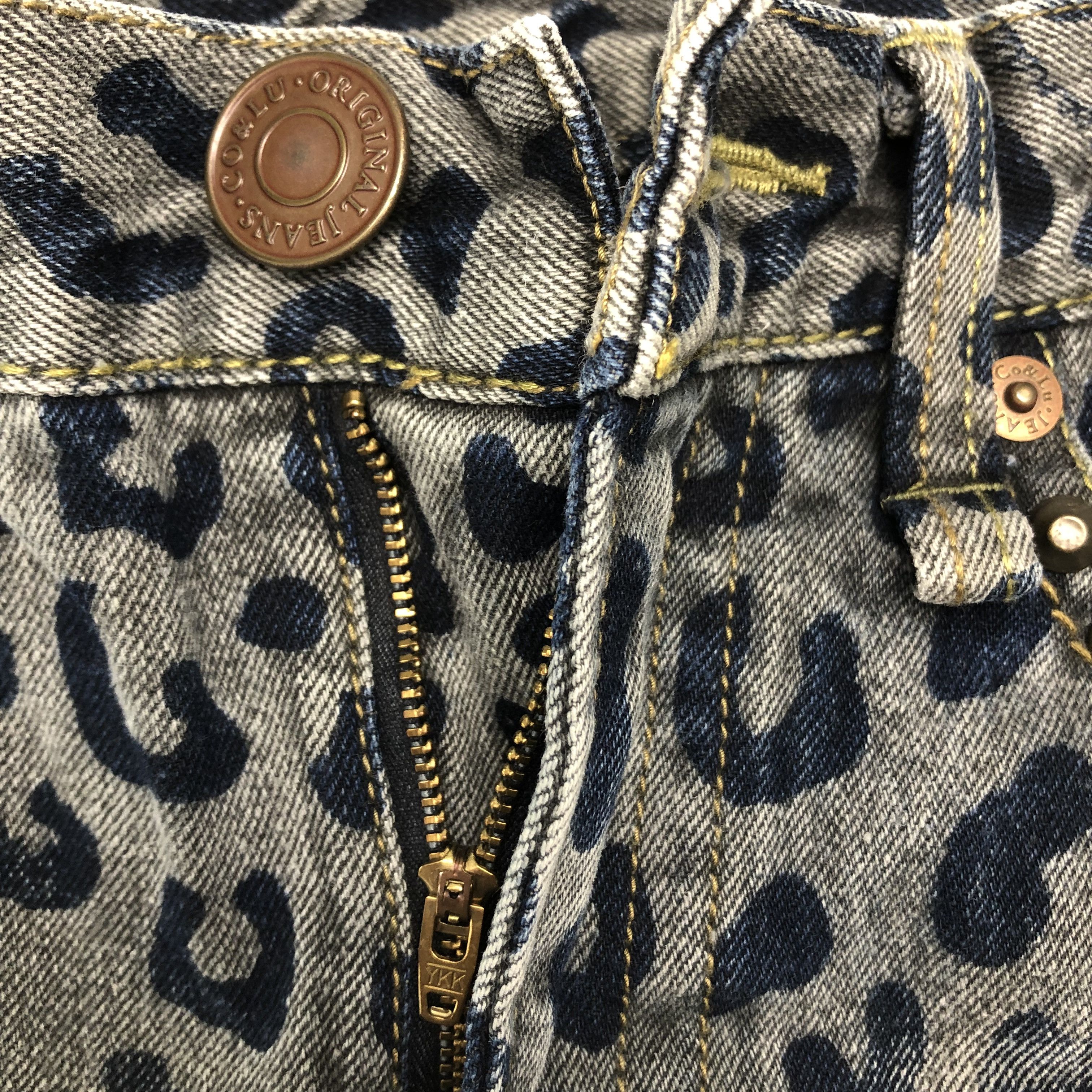 Designer × Japanese Brand × Vintage Co & lu Like Hysteric Glamour Style Leopard Denim Pants Size US 31 - 9 Thumbnail