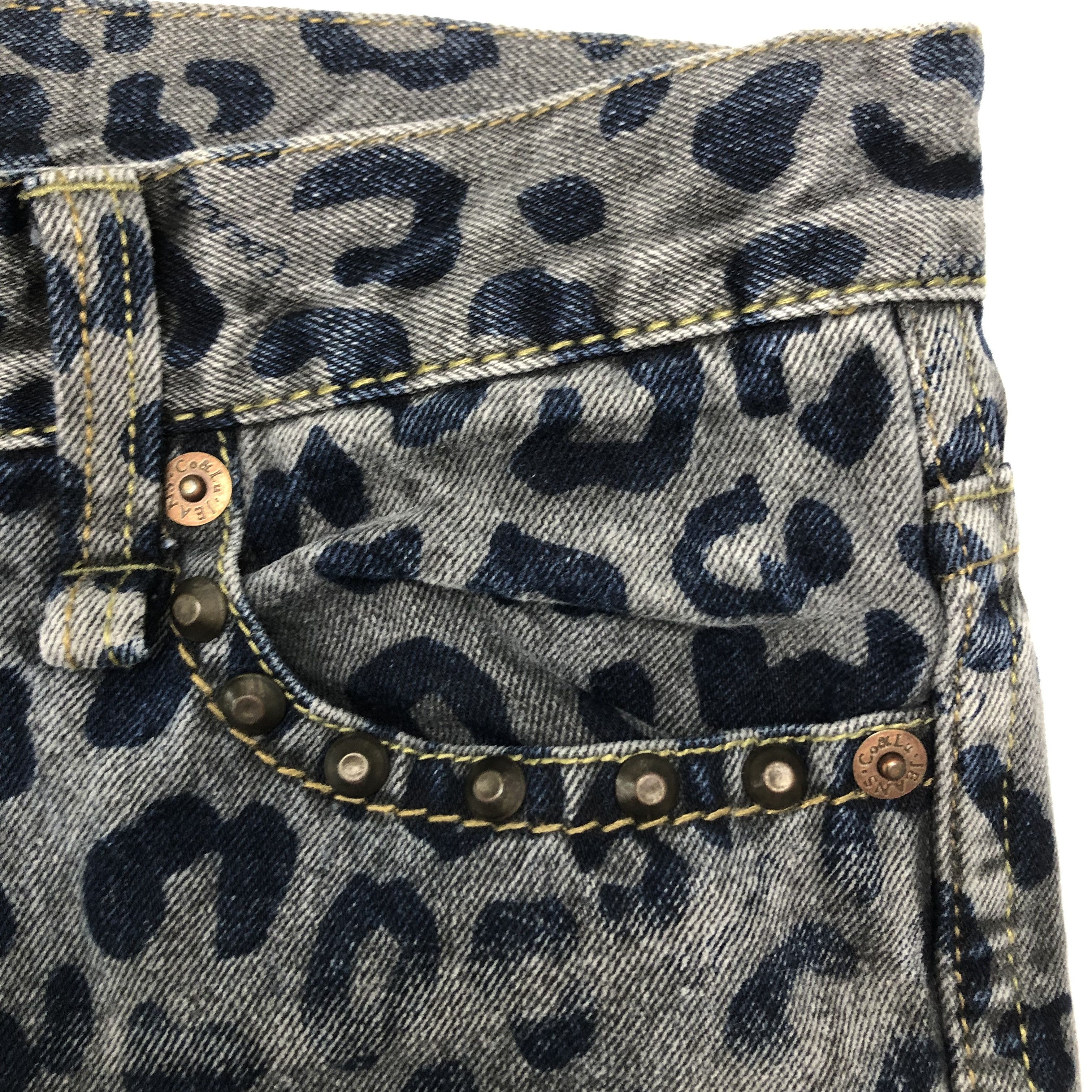 Designer × Japanese Brand × Vintage Co & lu Like Hysteric Glamour Style Leopard Denim Pants Size US 31 - 10 Thumbnail