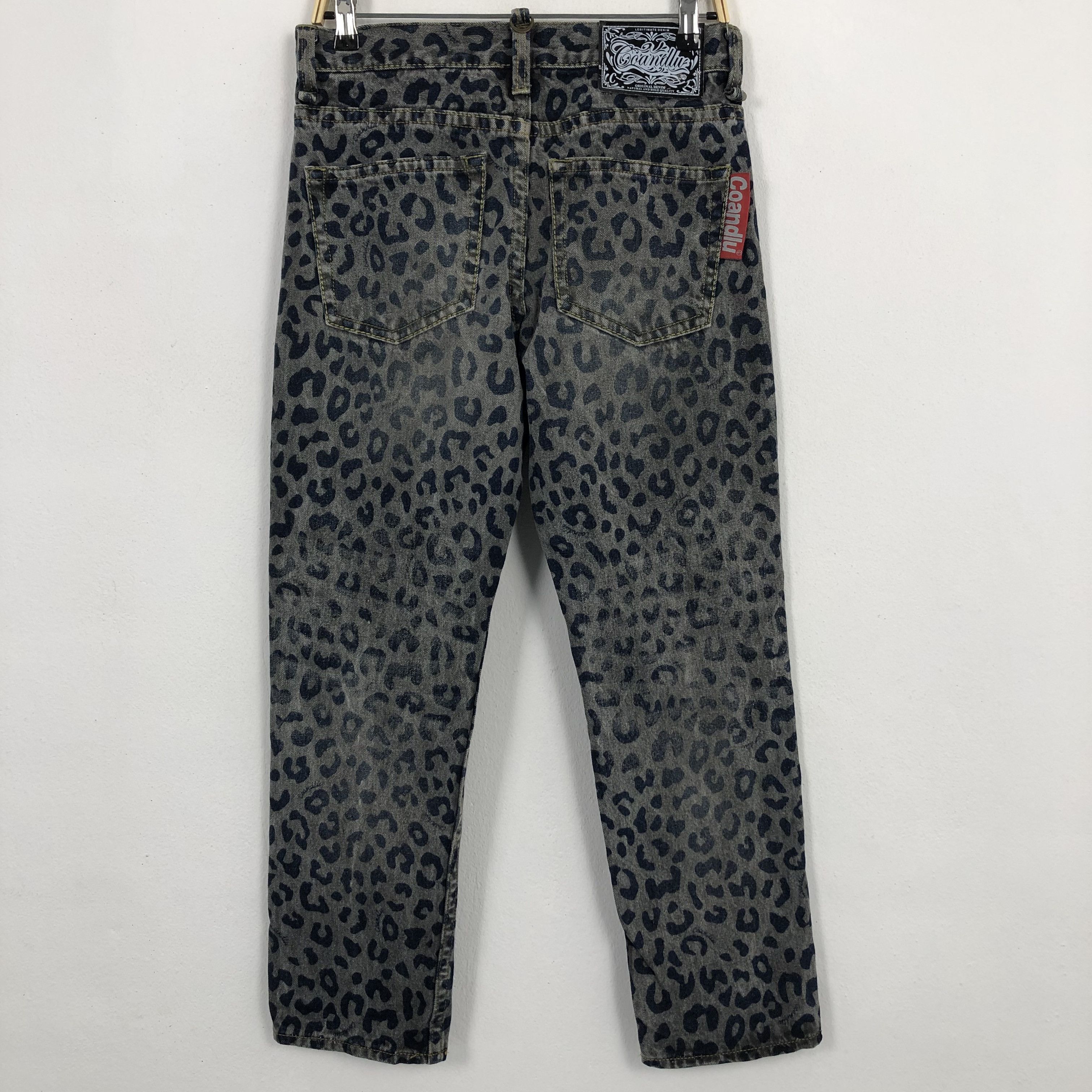 Designer × Japanese Brand × Vintage Co & lu Like Hysteric Glamour Style Leopard Denim Pants Size US 31 - 4 Thumbnail