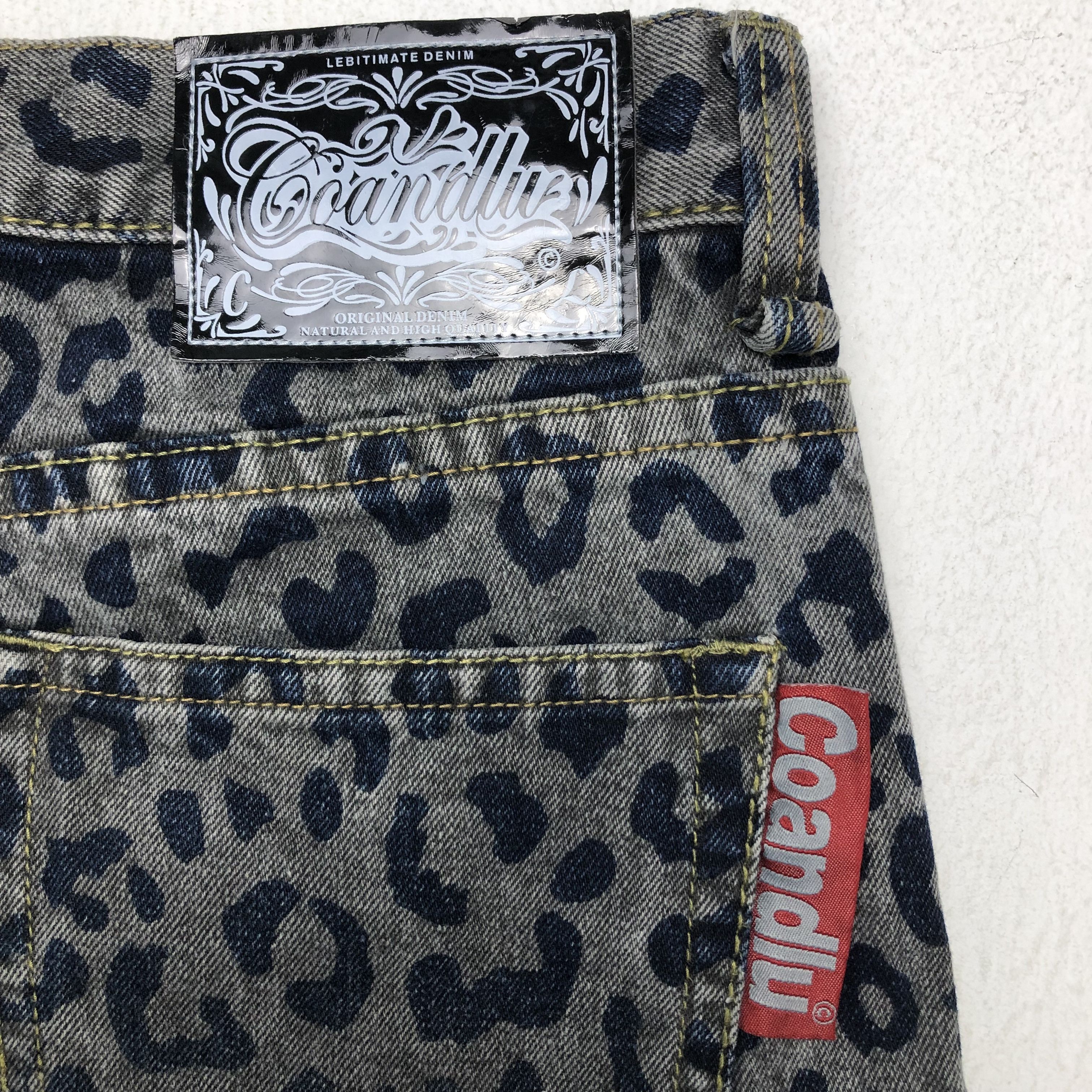 Designer × Japanese Brand × Vintage Co & lu Like Hysteric Glamour Style Leopard Denim Pants Size US 31 - 11 Thumbnail