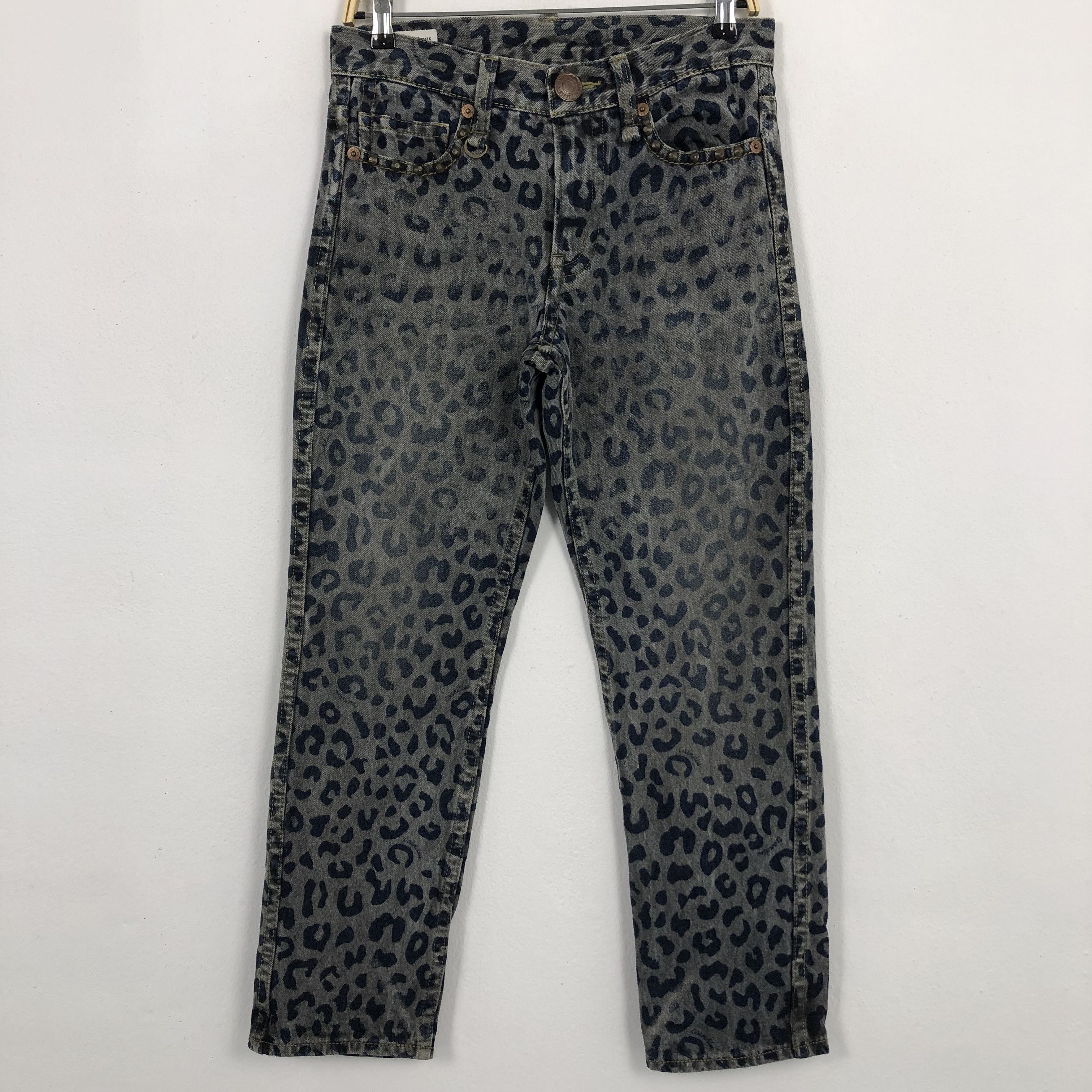 Designer × Japanese Brand × Vintage Co & lu Like Hysteric Glamour Style Leopard Denim Pants Size US 31 - 1 Thumbnail