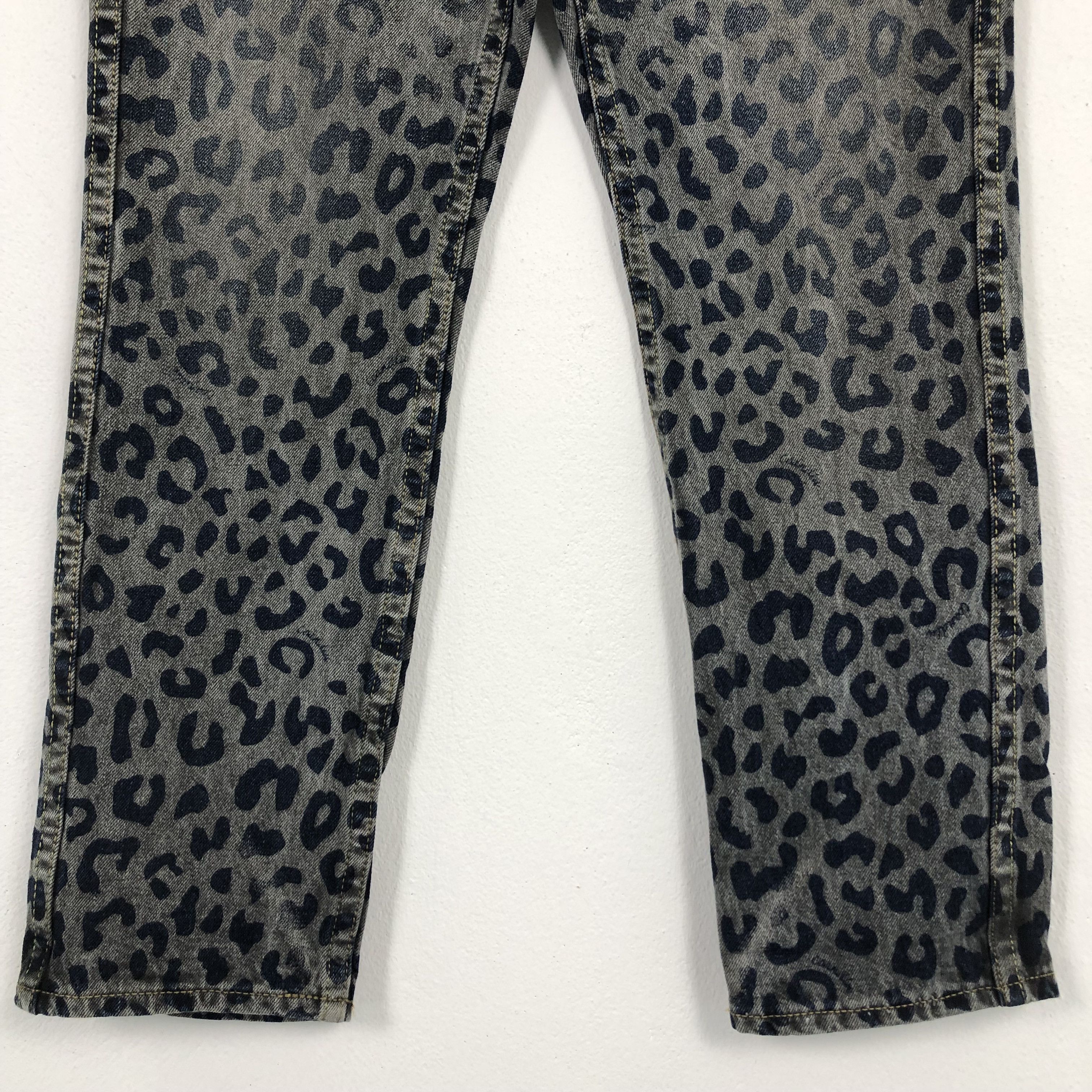 Designer × Japanese Brand × Vintage Co & lu Like Hysteric Glamour Style Leopard Denim Pants Size US 31 - 3 Thumbnail