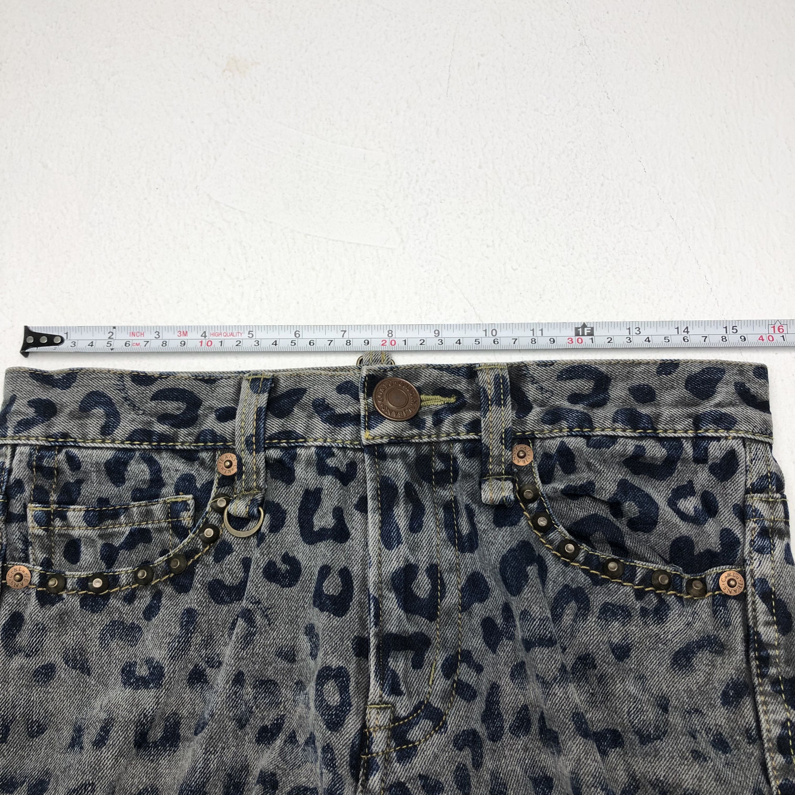 Designer × Japanese Brand × Vintage Co & lu Like Hysteric Glamour Style Leopard Denim Pants Size US 31 - 13 Thumbnail