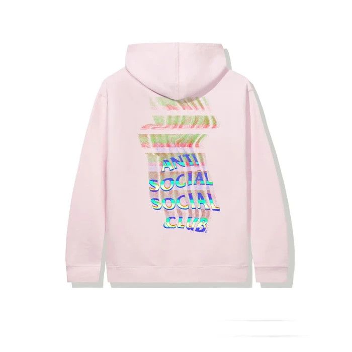 Anti social social club Channel 747 pink hoodie ASSC