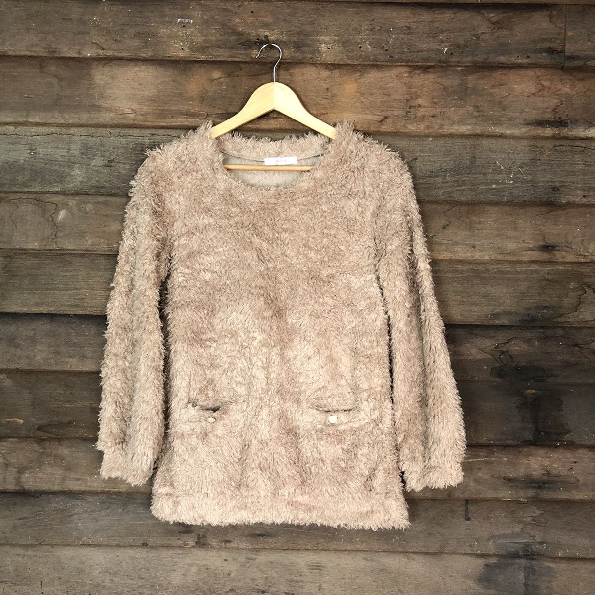 Image Brown Shag Shaggy Fur Mohair Knitwear #7039