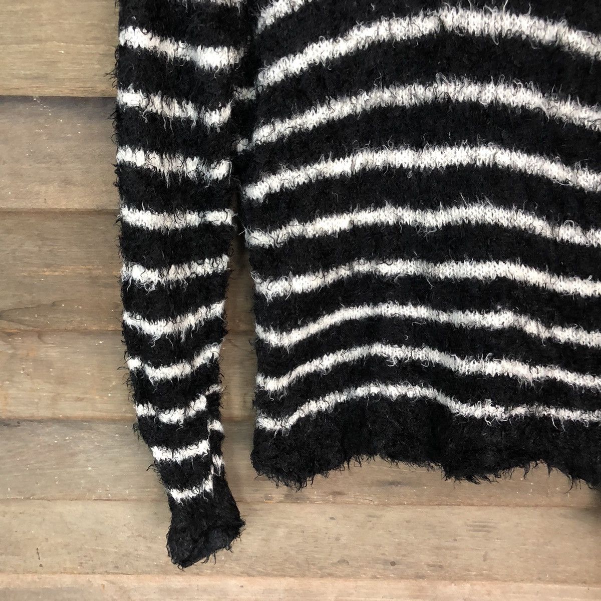 Homespun Knitwear × Japanese Brand × OVER THE STRiPES Suggestion Shag Shaggy Fur Mohair Knitwear #7037 Size M / US 6-8 / IT 42-44 - 4 Thumbnail