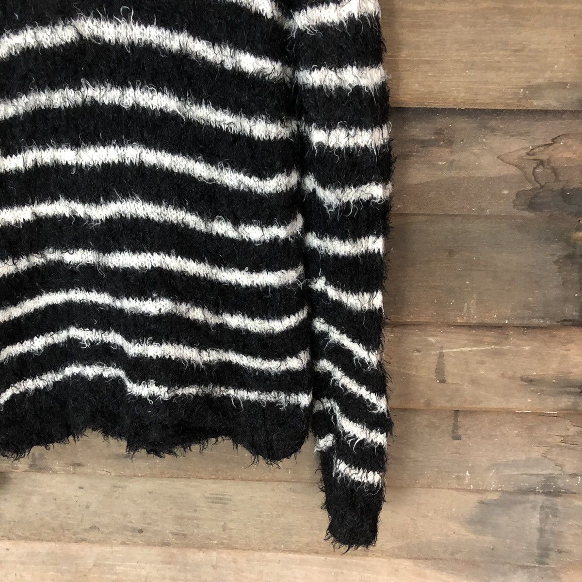 Homespun Knitwear × Japanese Brand × OVER THE STRiPES Suggestion Shag Shaggy Fur Mohair Knitwear #7037 Size M / US 6-8 / IT 42-44 - 5 Thumbnail
