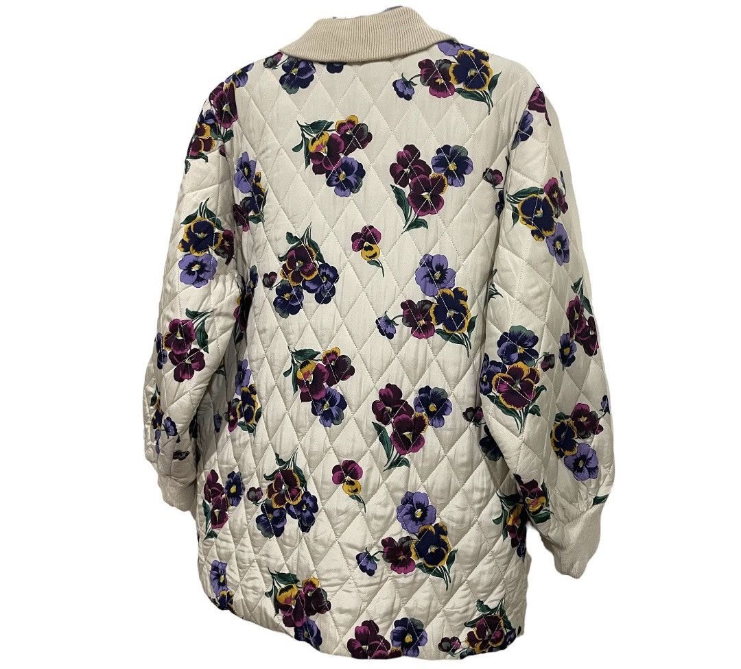 Bally × Vintage Grail💥 Vintage 90s Bally Quilted Floral Cashmere Jacket Size L / US 10 / IT 46 - 6 Thumbnail