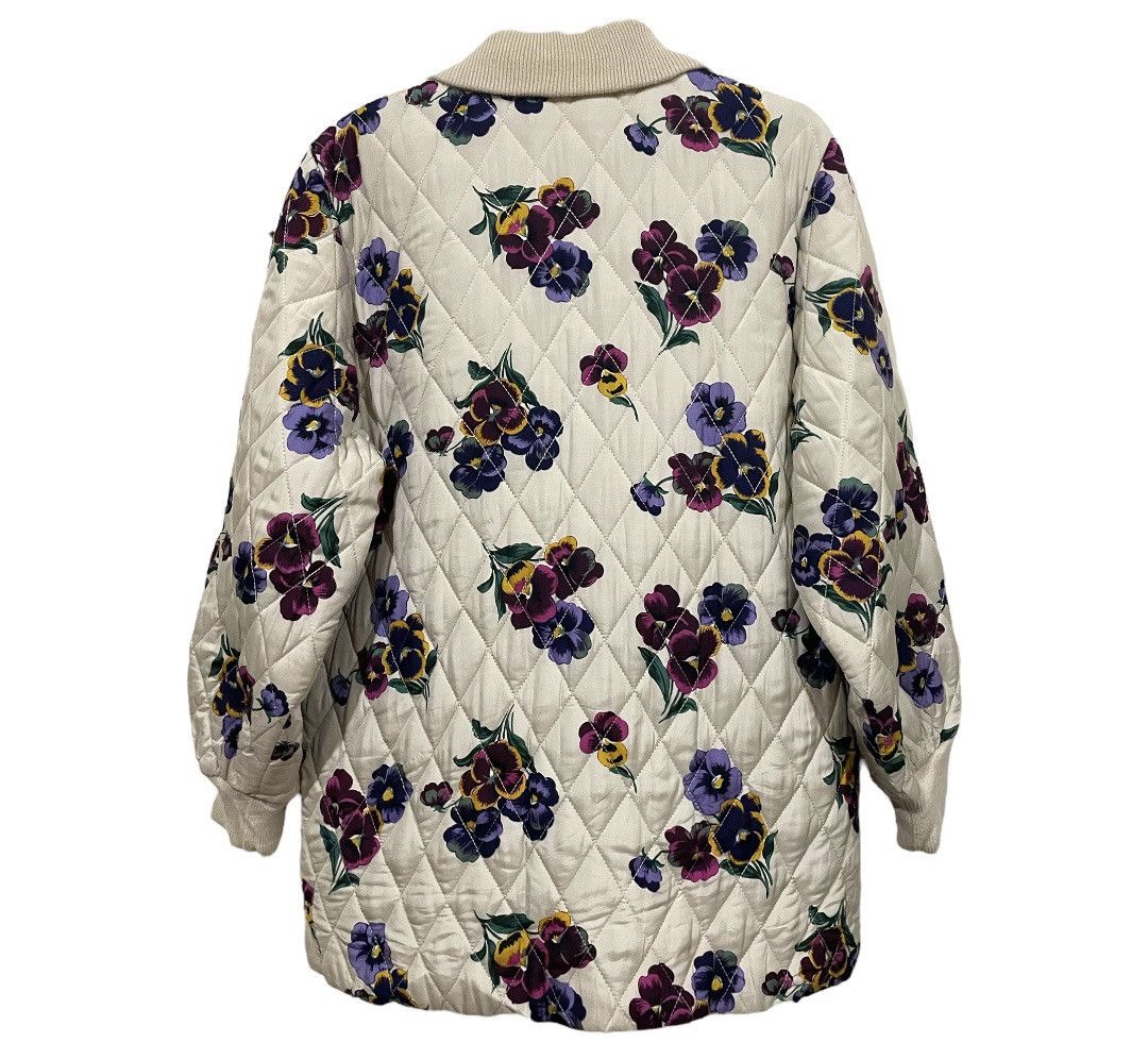 Bally × Vintage Grail💥 Vintage 90s Bally Quilted Floral Cashmere Jacket Size L / US 10 / IT 46 - 4 Thumbnail