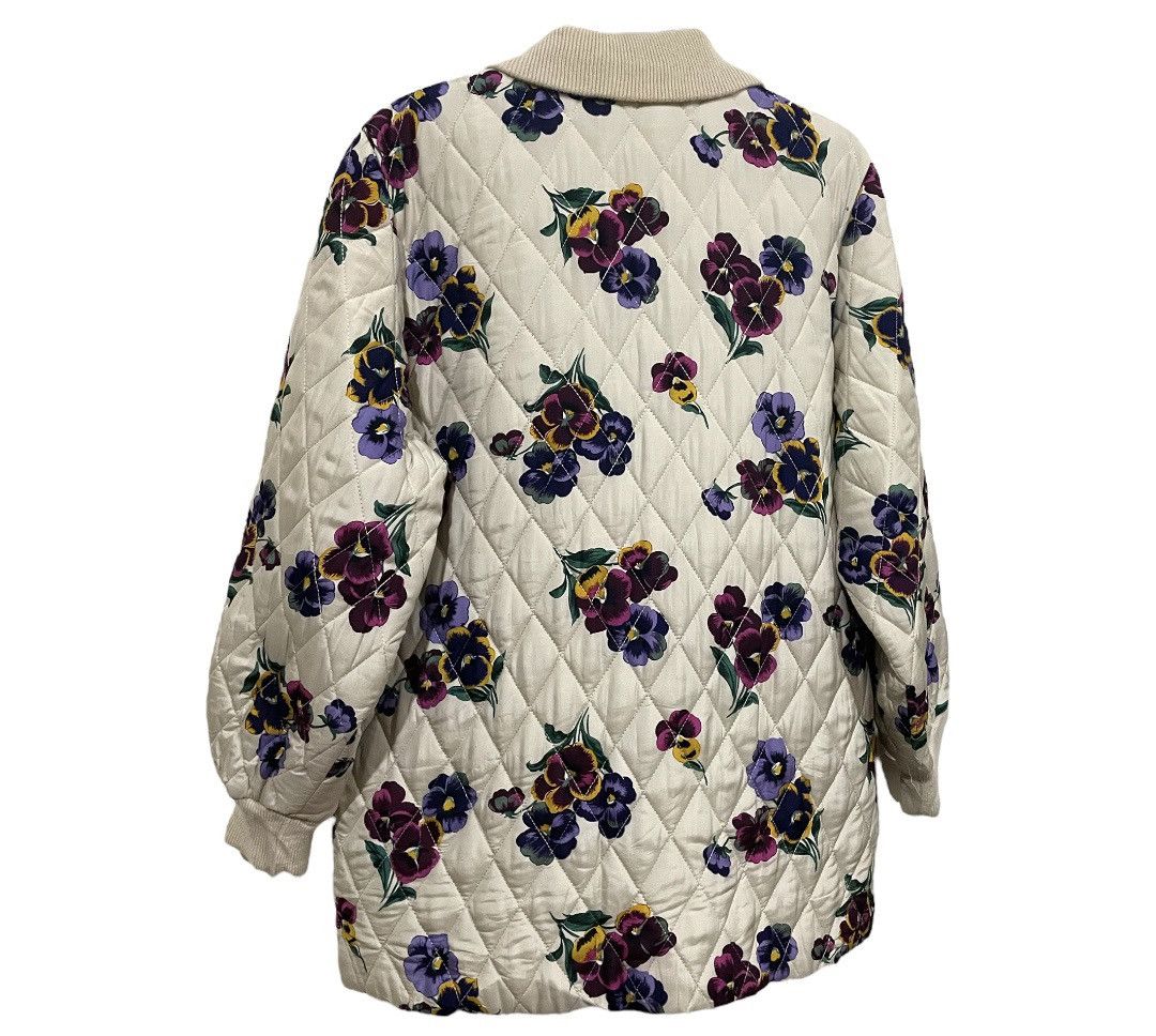 Bally × Vintage Grail💥 Vintage 90s Bally Quilted Floral Cashmere Jacket Size L / US 10 / IT 46 - 5 Thumbnail