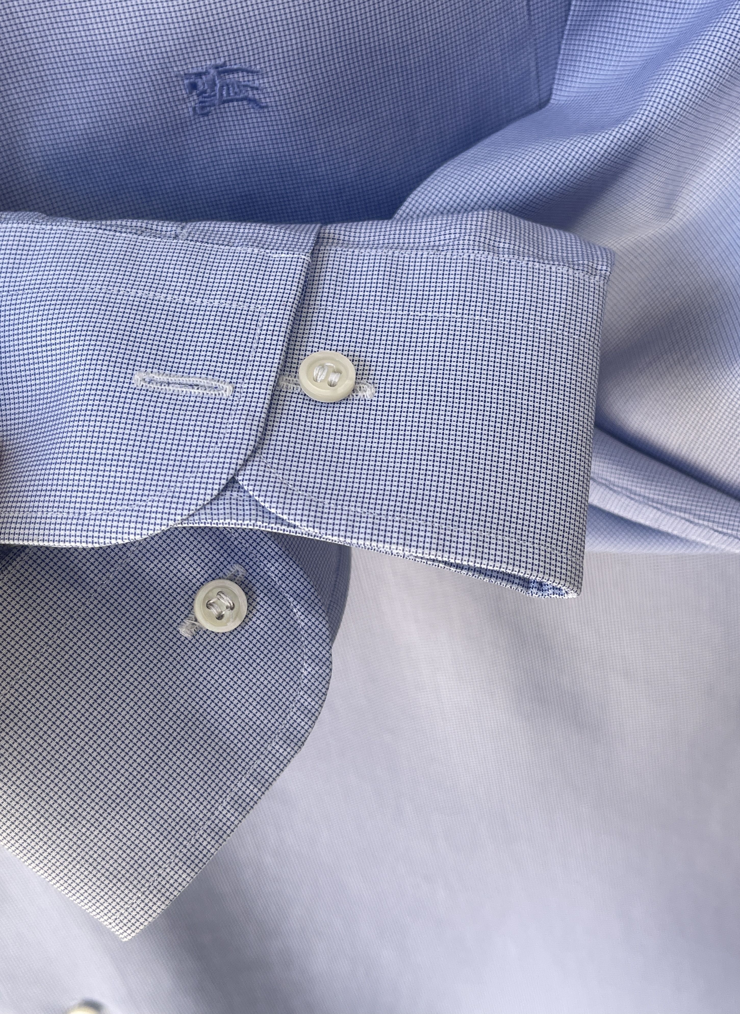 Burberry 🔥 Burberrys plaid checkered shirt cotton blue rare L Size US L / EU 52-54 / 3 - 5 Thumbnail