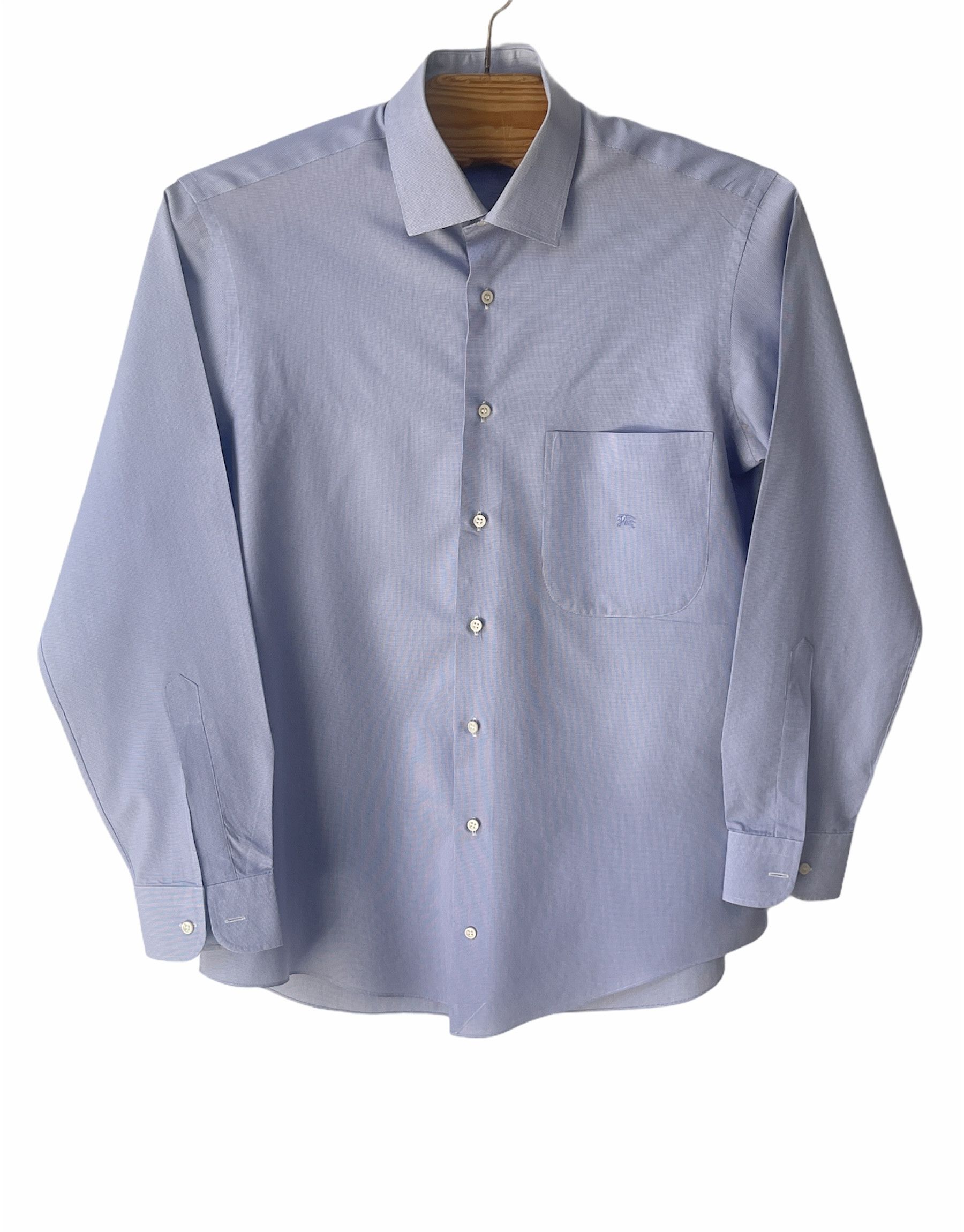 Burberry 🔥 Burberrys plaid checkered shirt cotton blue rare L Size US L / EU 52-54 / 3 - 3 Thumbnail